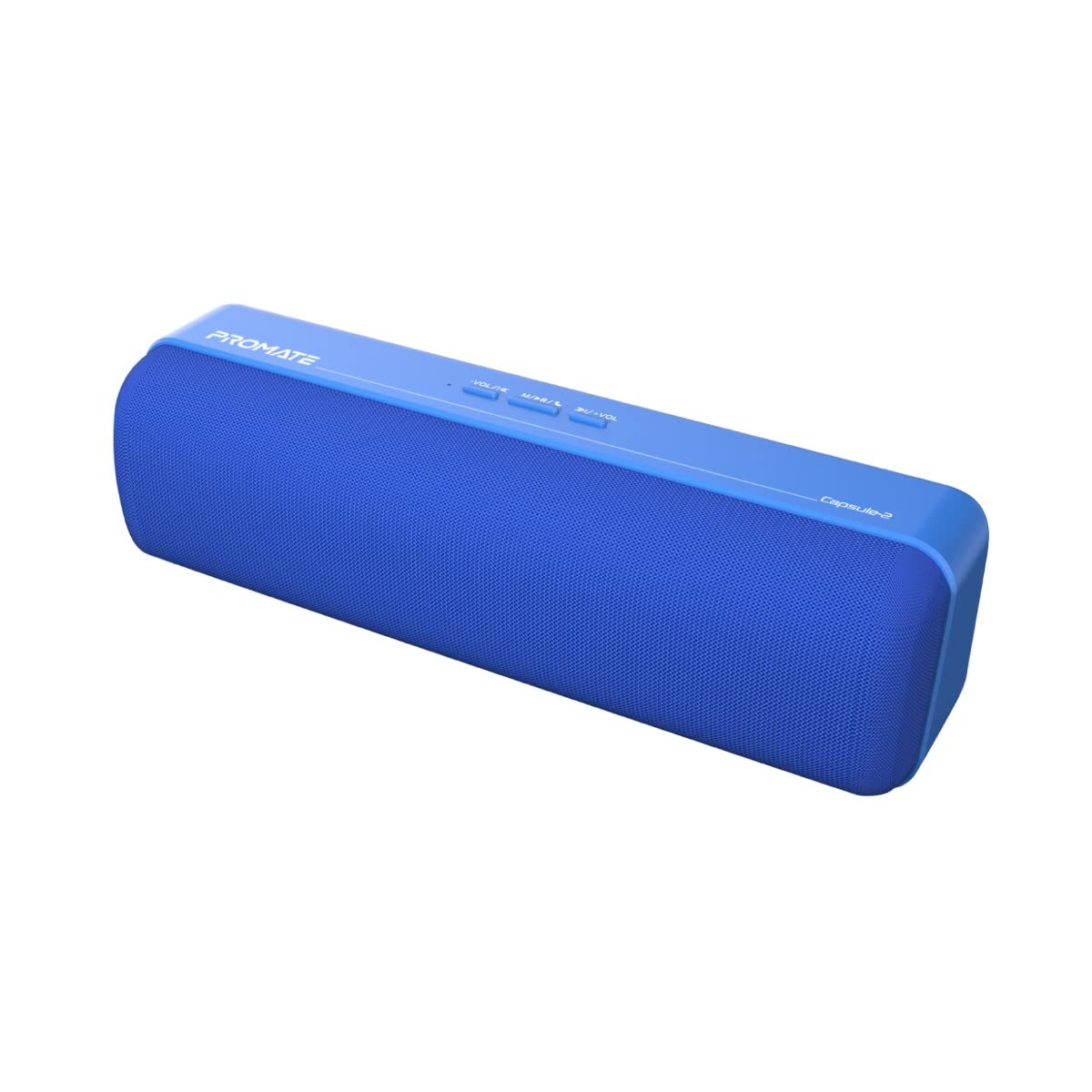 Promate Bluetooth Speaker, Portable HD 6W True Wireless Speaker with Bluetooth 5.0, Long Playtime, USB Media Port, Micro SD Card Slot and 3.5mm Port for iPhone 14, iPad Air, iPod, Capsule-2 Blue