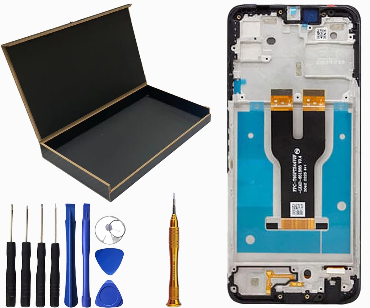 SECRETIGER LCD Screen Display Touch Digitizer Assembly with Frame Replacement for T-Mo Bile REVVL 6 6.52"