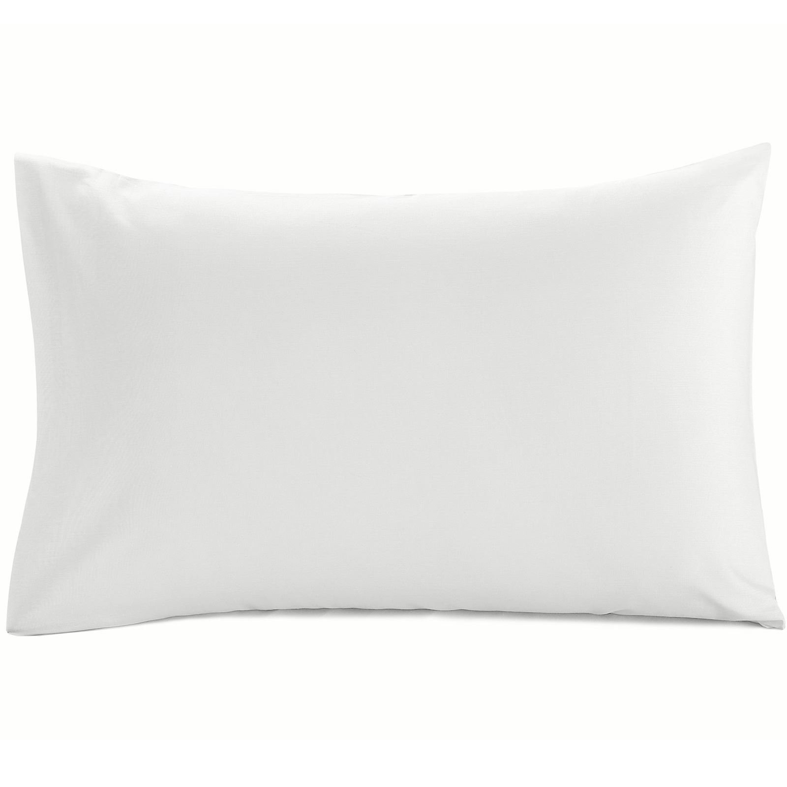 Pair Housewife Pillowcases Soft 100% Egyptian Cotton 200 Thread Count Percale 50x75cm - Silver