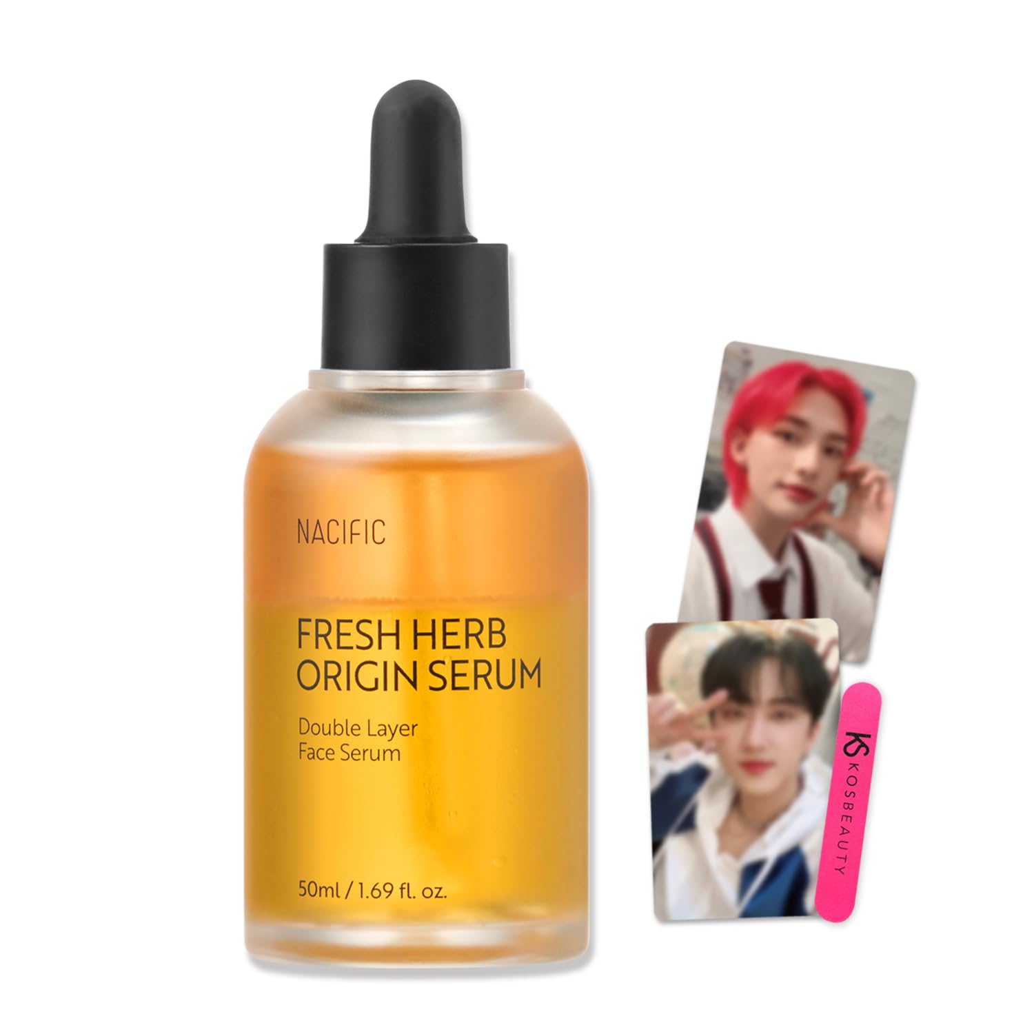 KOSBEAUTY Nacific x Stray Kids Fresh Herb Origin Serum With 2 pcs Photocards (random)