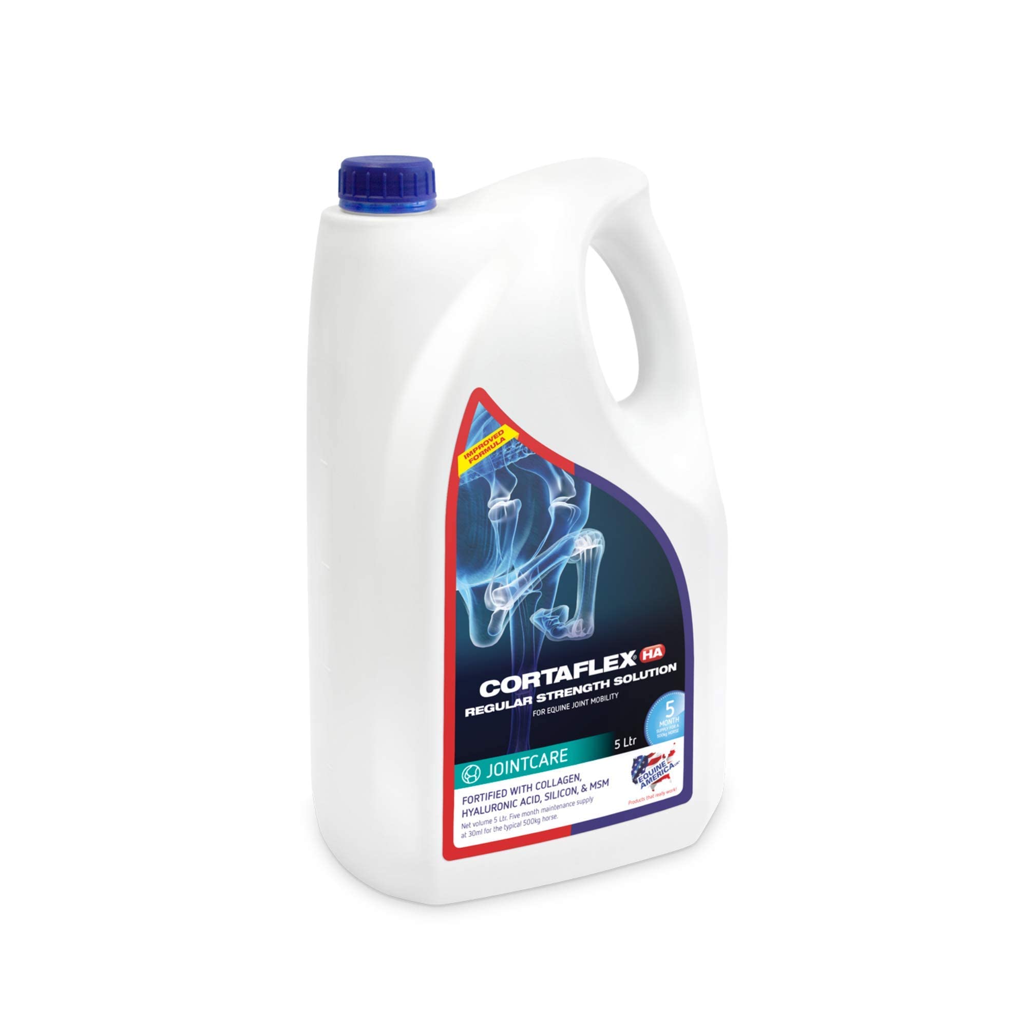 Cortaflex Equine America Regular Strength Solution | Premium Ready To Use Horse & Pony Supplement | Support For Joints & Mobility | 5 litre