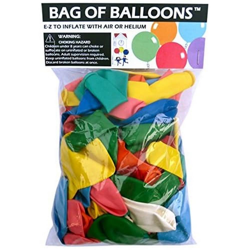 Creative Balloons Mfg. Inc 024RP 1 Bag of Balloons-72 ct. Assorted Color Latex Balloons, Original Version