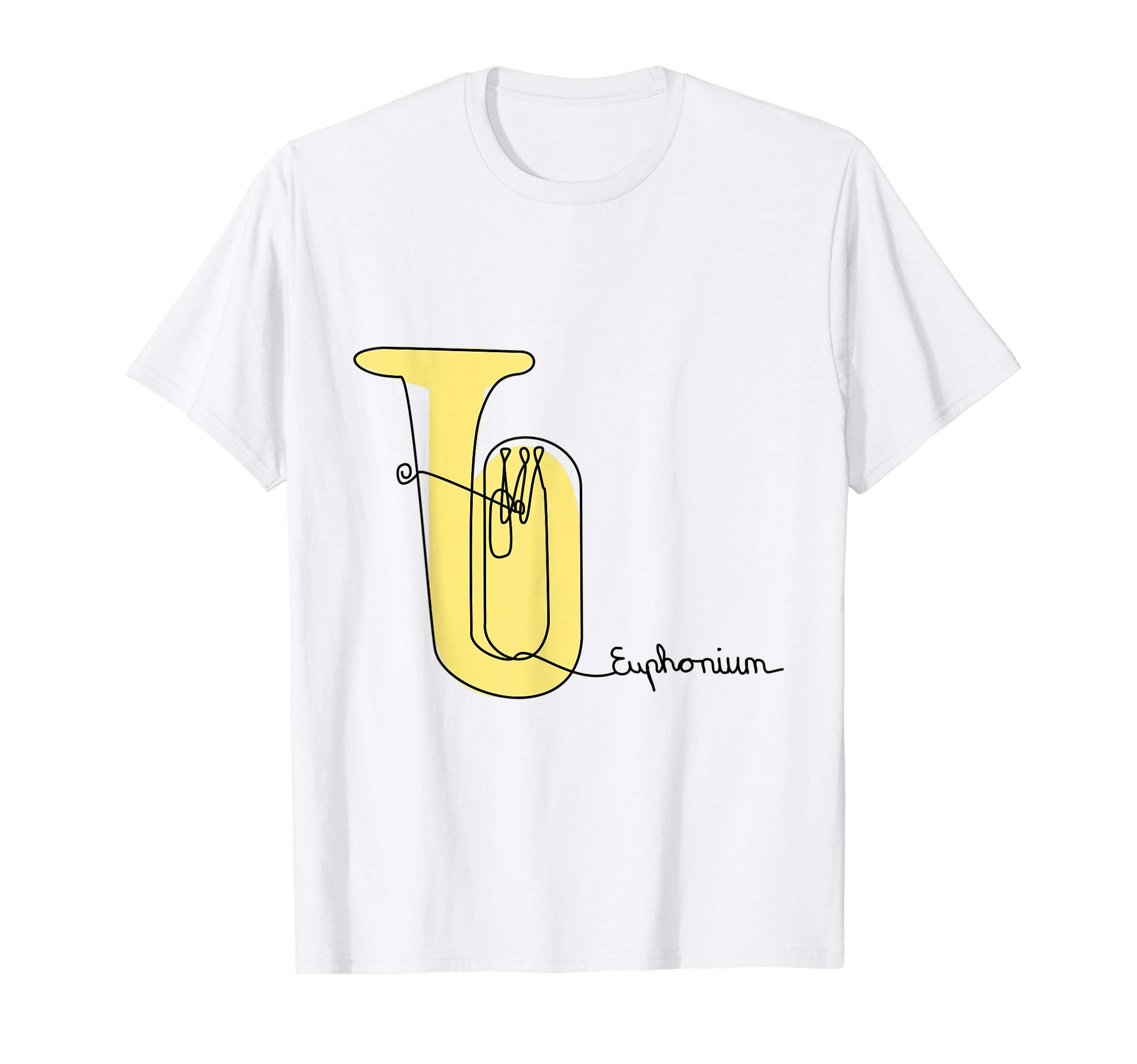 Euphonium Music Design One-Line Euphonium Brass-Orchestra T-Shirt