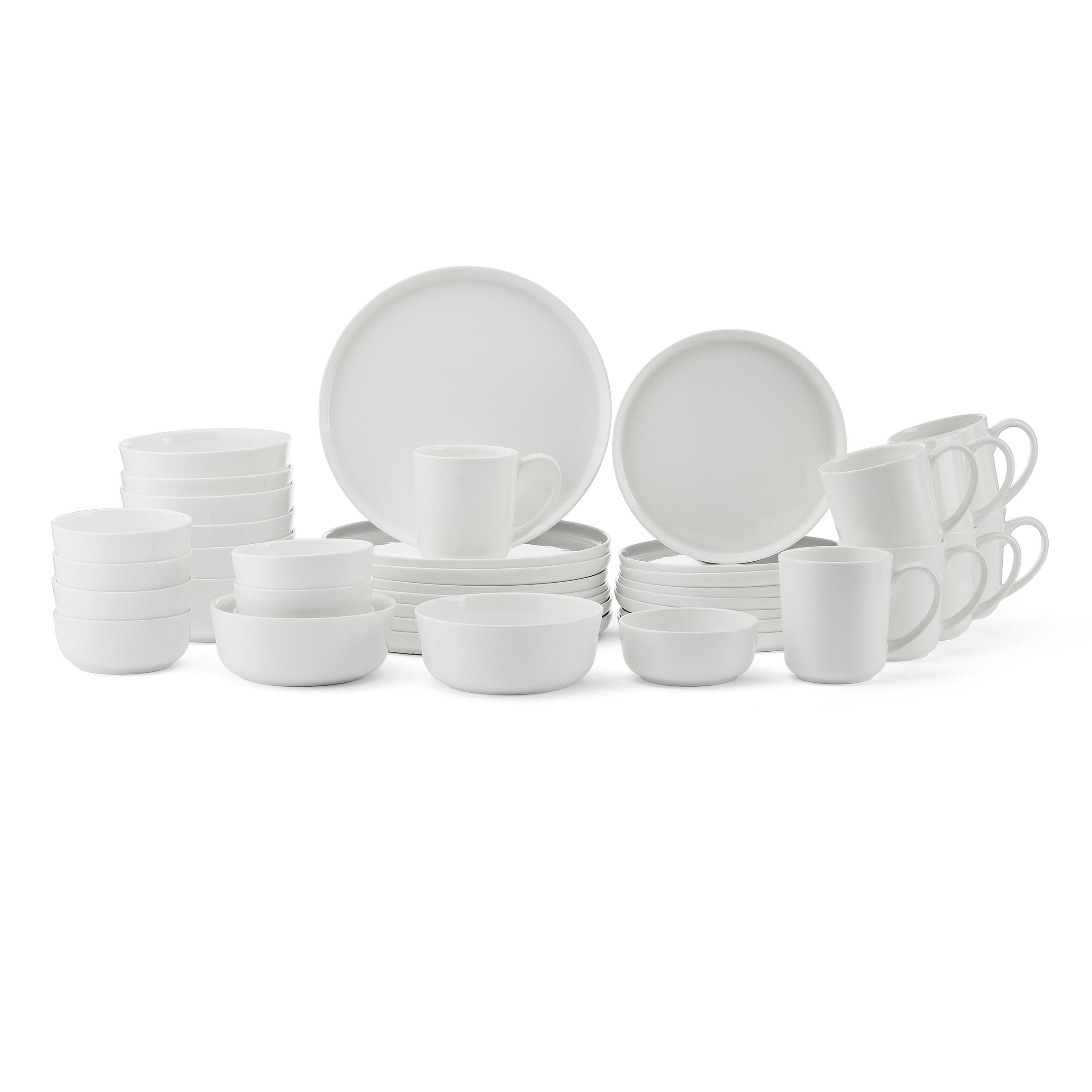 Mikasa Samantha Bone China Lightweight Chip Resistant 40 Piece Dinnerware Set, Service for 8