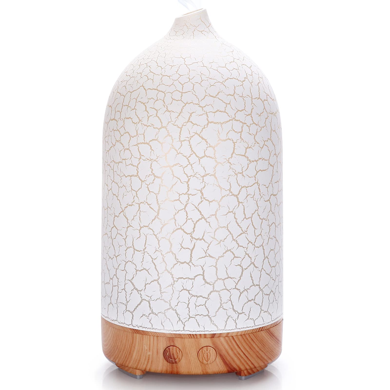 Essential Oil Diffuser, Hianjoo 200ml Aromatherapy Air Cool Mist Diffuser Aroma Scent Diffusers Humidifier with Auto Shut Off Ultrasonic Quiet/7 LED Lights for Home Office Sleep (Brown)