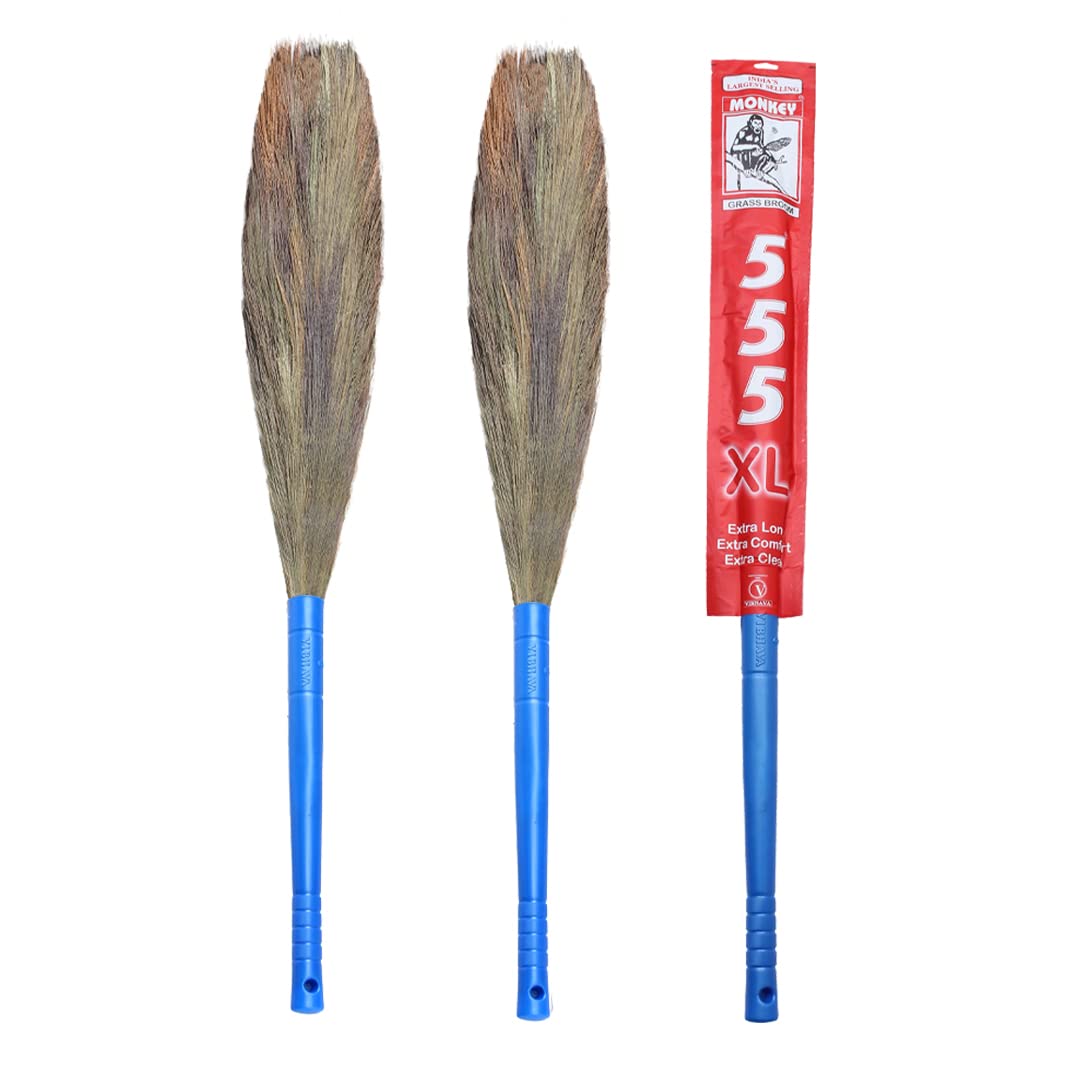 Monkey 555 XL Broom for Floor Cleaning | Pack of 2