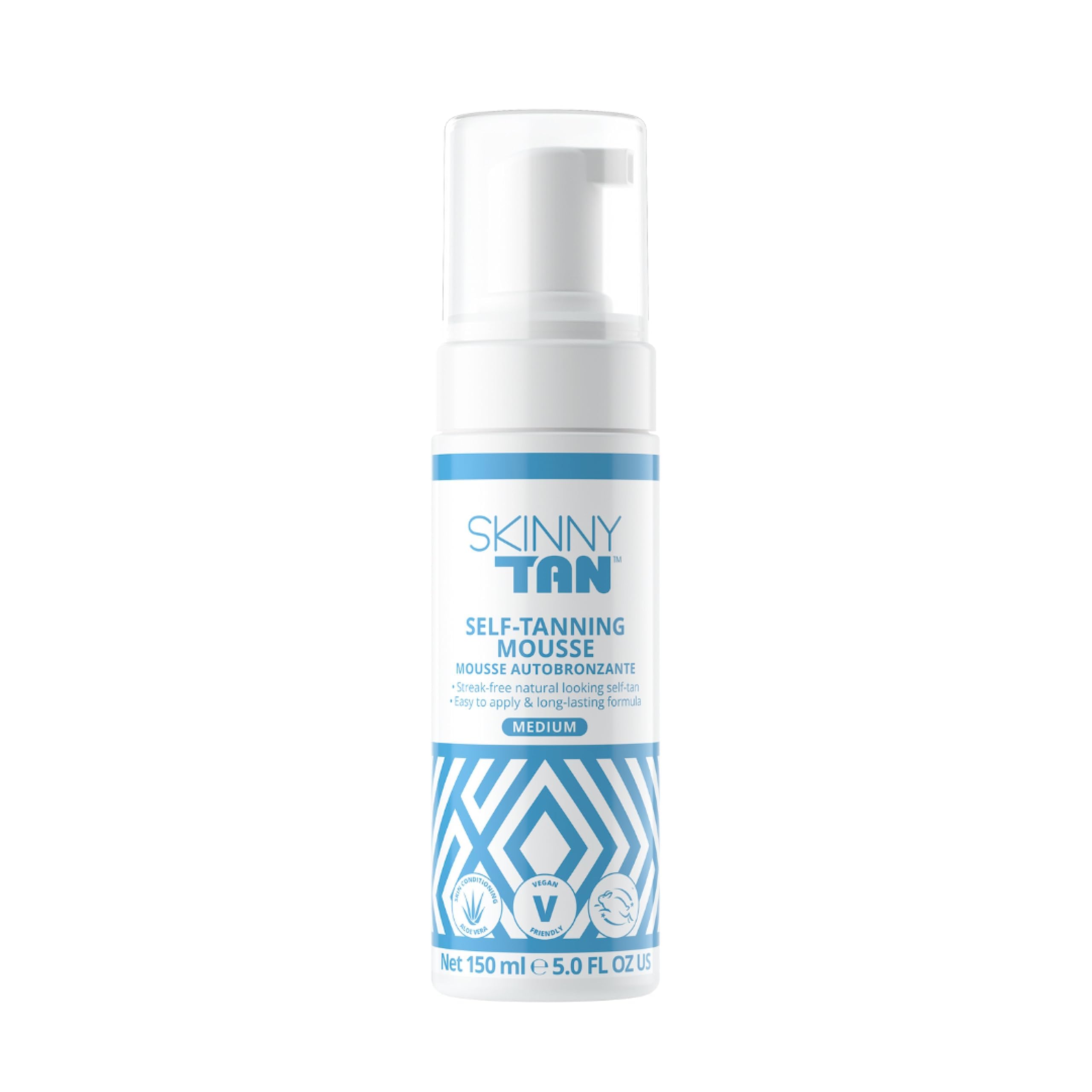 Skinny TanSelf-Tanning Mousse - Long-Lasting and Non-Drying Formula - Coconut and Vanilla Scent - Easy To Apply Luxurious, Foam Texture - Streak Free and Natural Looking Results - Medium - 5 oz