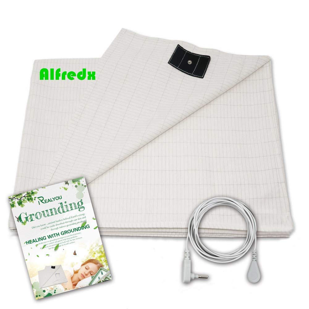 WellSleepEarthing Half Sheet, Earthing Grounding Sheet/Earthing Pillow Case for Grounding, EMF Radiation Protection，Conductive Grounding Mat for Better Sleep (Earthing Sheet 76 80 inch)