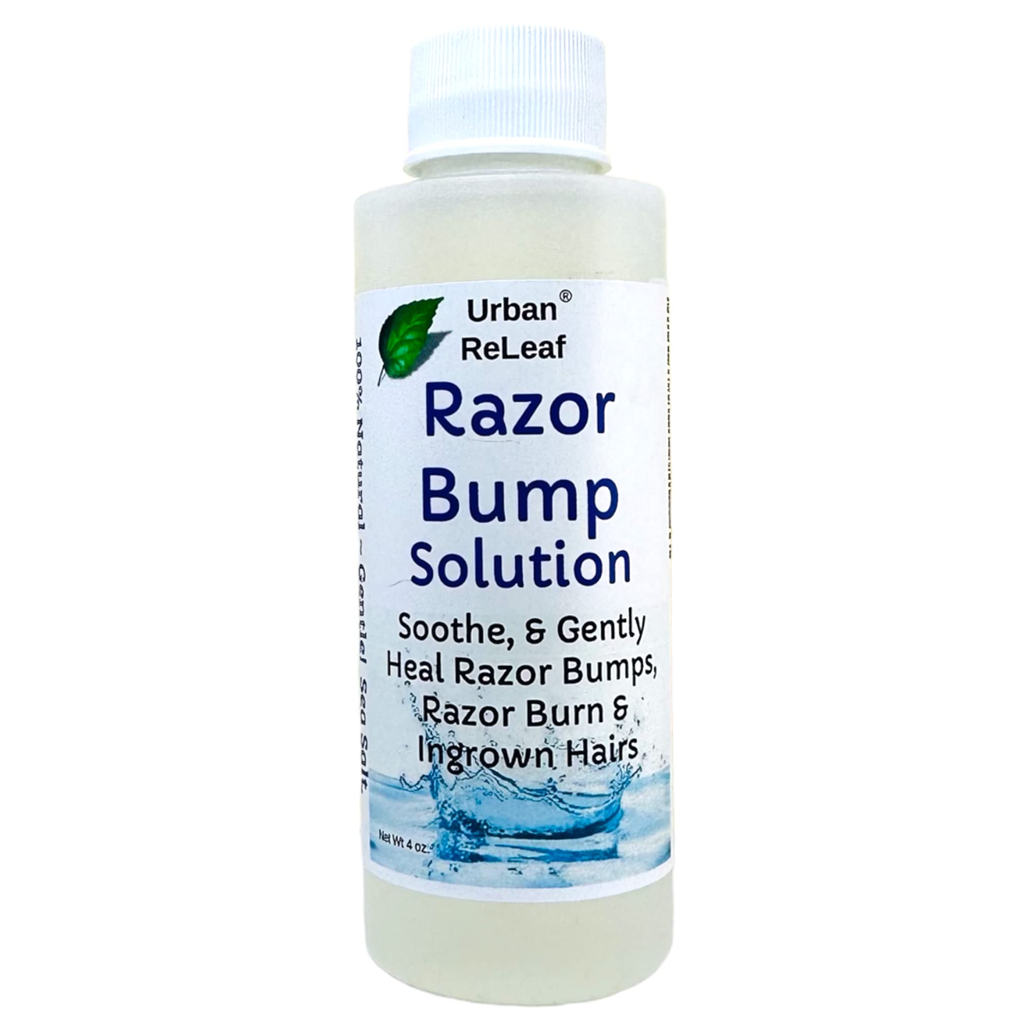 Urban ReLeafRazor Bump Solution ! Natural Sea Salt and Tea Tree. Soothe & Gently Calm Shaving Bumps, Burns & Ingrown Hairs. Made fresh in USA! Helps Irritation.