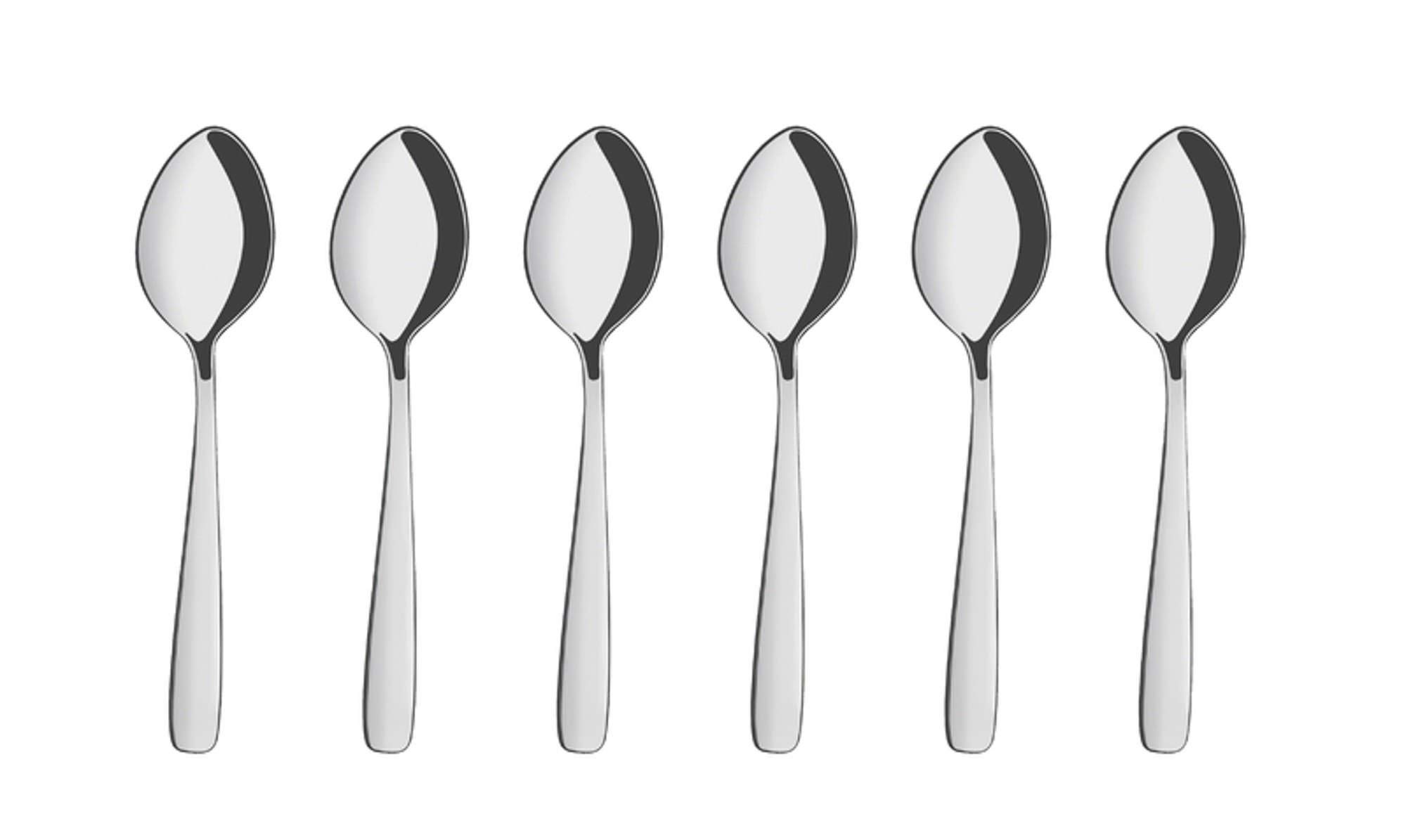 Tramontina Amazona 6 Pieces Stainless Steel Tea Spoons with High Gloss Finish