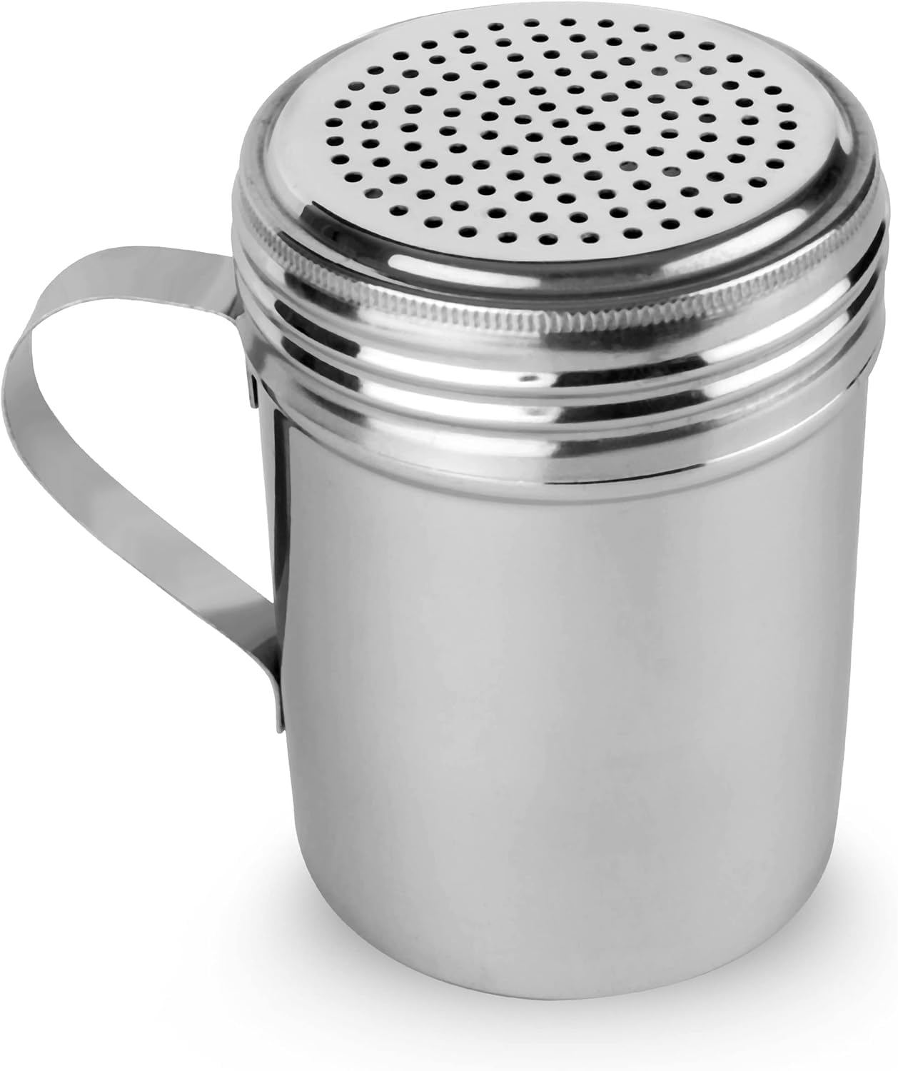 EHOMEA2Z Stainless Steel Dredge Shaker Ideal For Salt, Spice, Sugar (2, 10 oz With Handle)