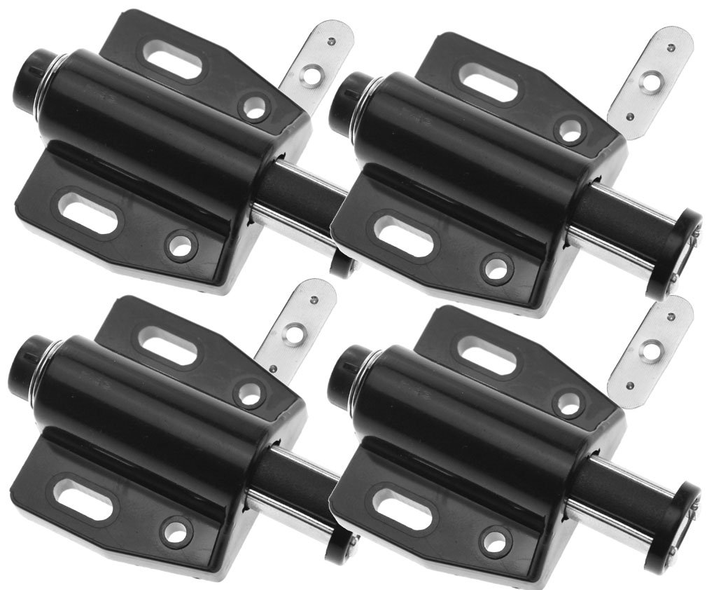 Micro Trader4PCS BLACK MAGNETIC PUSH TO OPEN SYSTEM DAMPER FOR CABINET CUPBOARD DRAWER