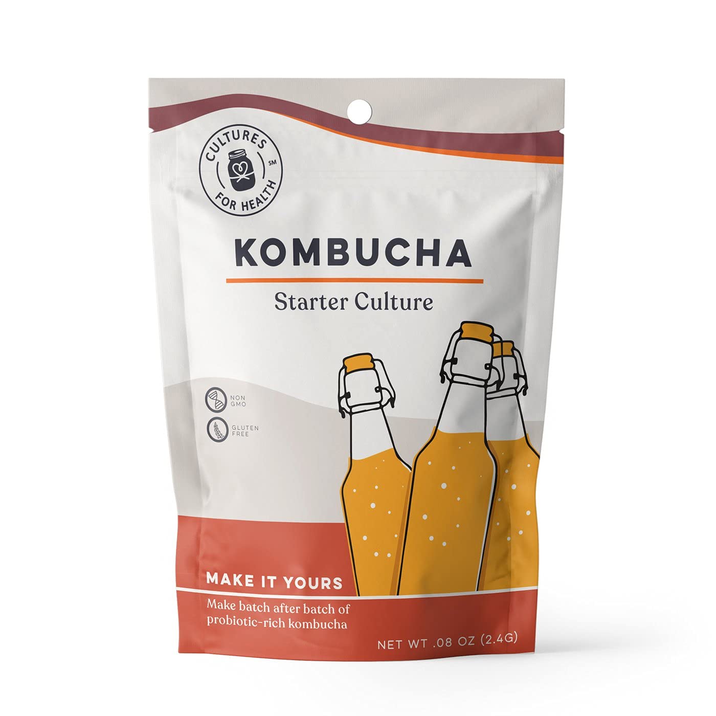 Cultures for HealthDehydrated SCOBY Kombucha Starter | DIY Fizzy Fermented Tea Probiotic Drink | Heirloom Culture Makes Limitless Batches | Dairy Free Gluten Free Vegan Superfood | pH Strips Included