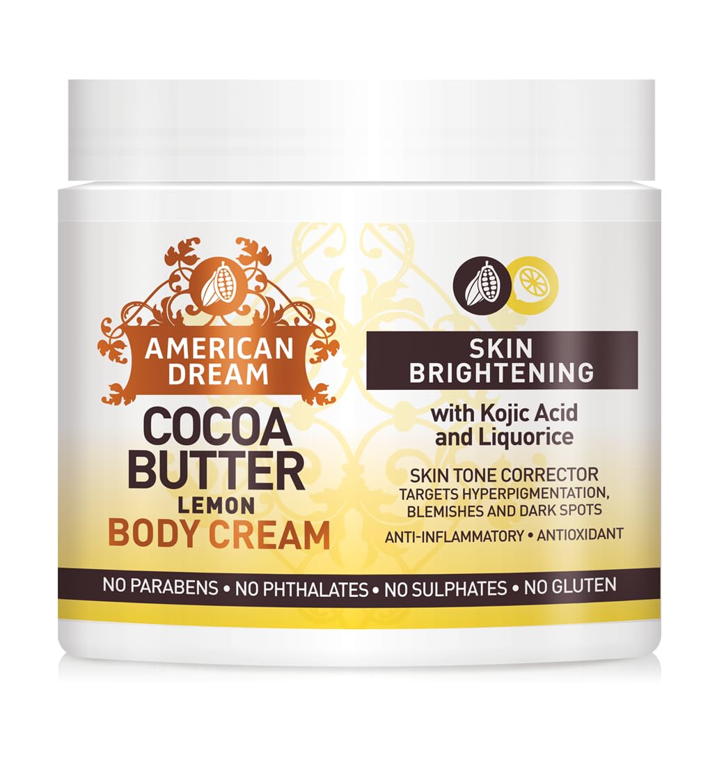 AMERICAN DREAM Lemon Cocoa Butter Cream For Skin Brightening and Fade Out, 453 g