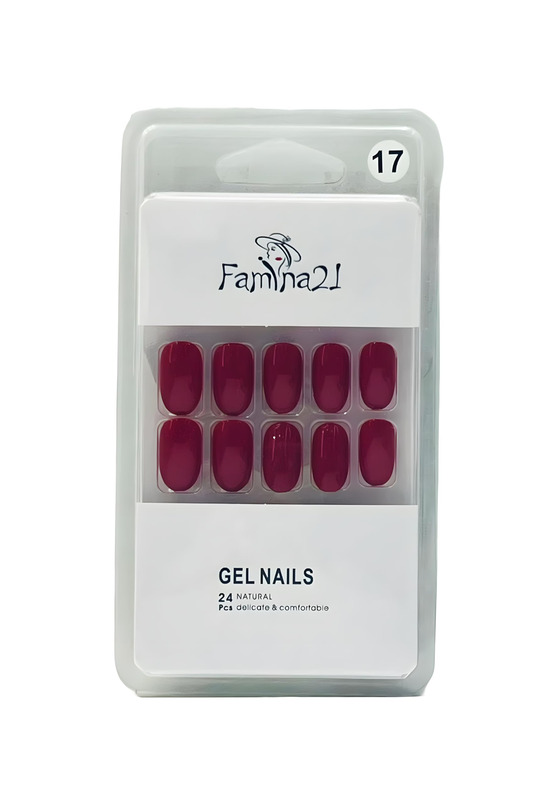 Fake Nails| Famina21 White Nails| 24 Pcs With Glue Sticker (17)