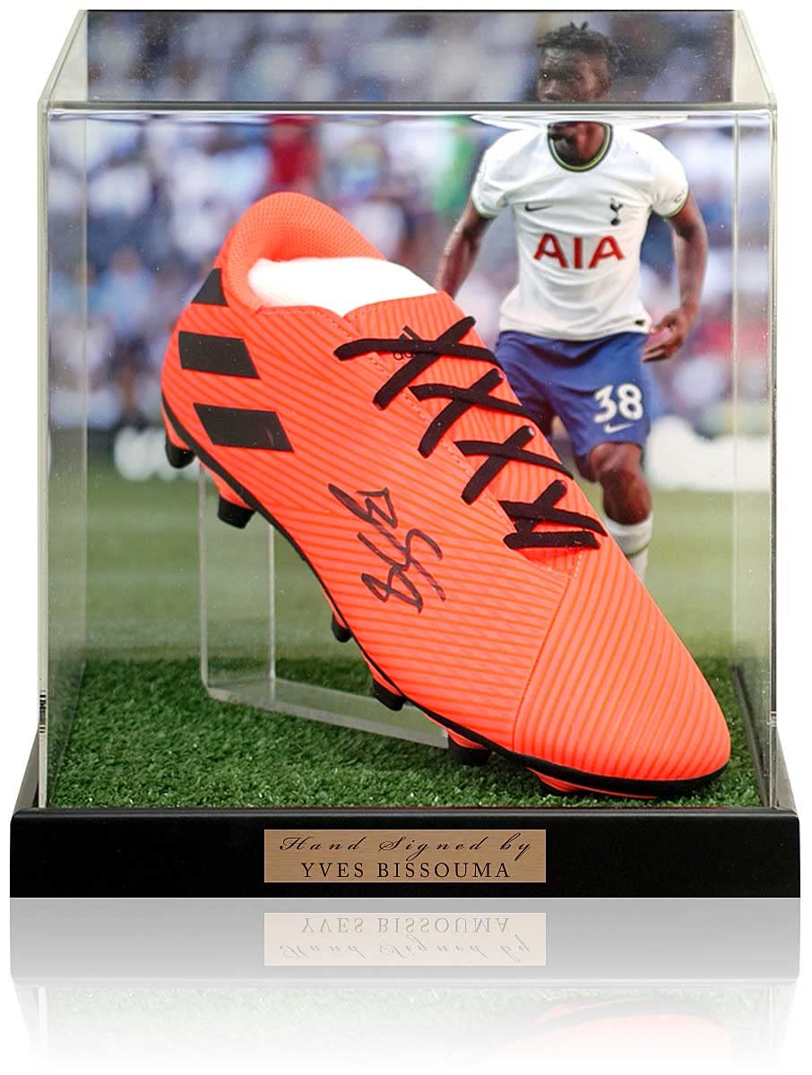 Yves Bissouma THFC Hand Signed Football Boot Spurs Presentation AFTAL COA