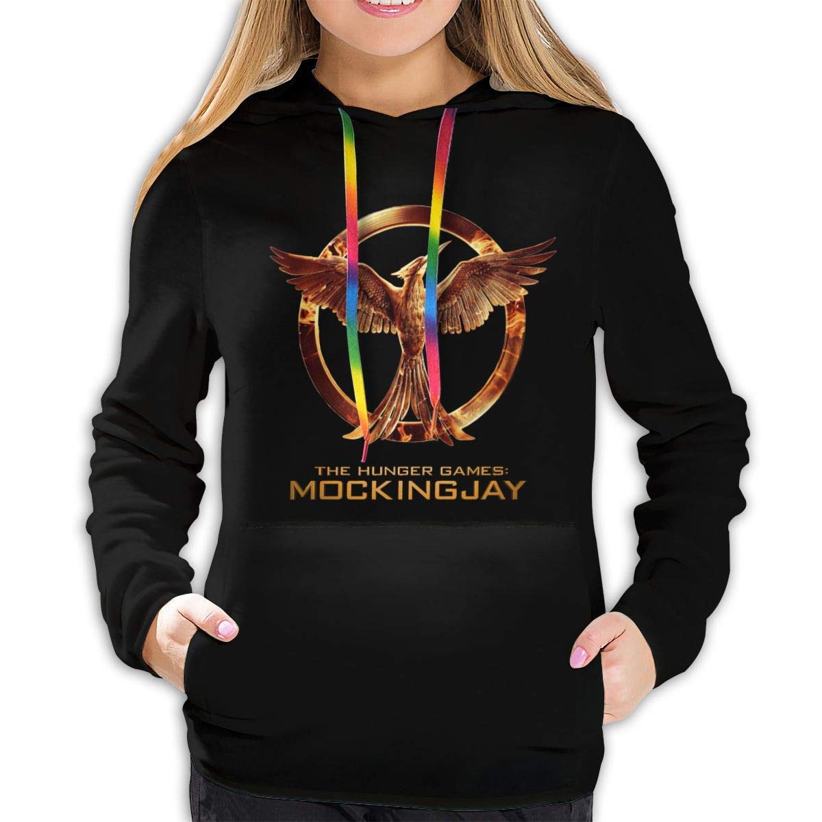 YGYPGirl Personalized The Mockingjay Tag Hoodie Sweater with Pocket Black