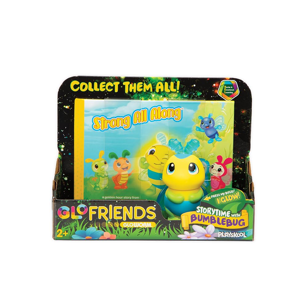 Playskool Glo Friends Strong All Along! - Storytime with Bumblebug - Book with Glowing Toy - Social Emotional Learning SEL Toy - Ages 2+