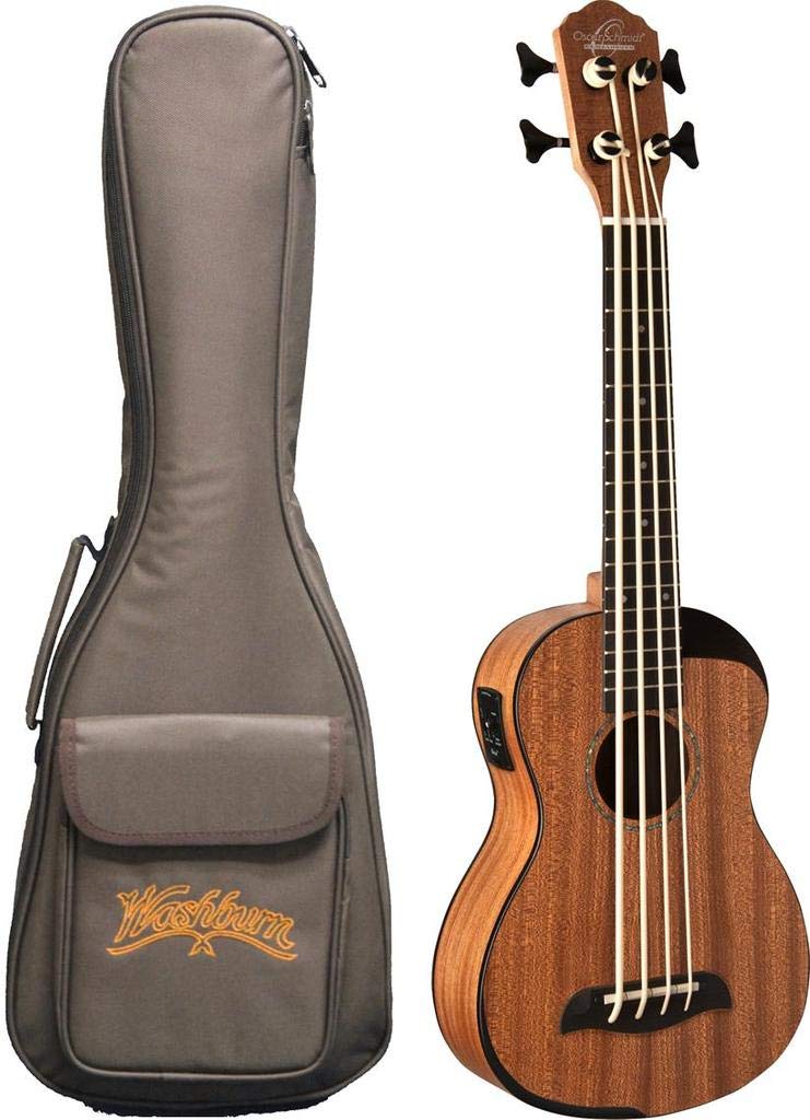 Oscar Schmidt OUB200K Comfort Series Bass Ukulele with Preamp, Volume, Bass and Treble Controls - Natural