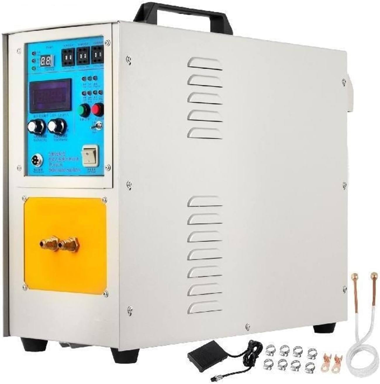 15KW High Frequency Induction Heater Furnace, Induction Heater, 30-80KHZ Metal Heating Induction Heater 220V, Silver Gold Melting Furnace