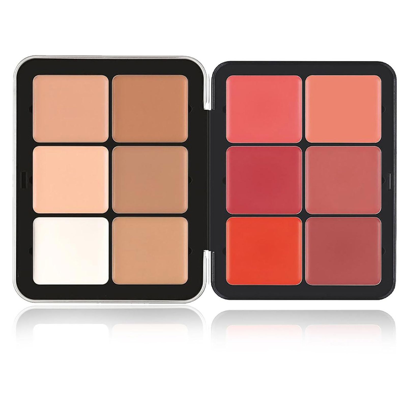 GIONAR Carla Secret Concealer Palette, Carla Secret Makeup, Carla Secret Makeup Palette,Carla Secret Cream Blush Palette, 12 Colors Concealer Foundation Palette, Long-Wearing Full Coverage Makeup (B)