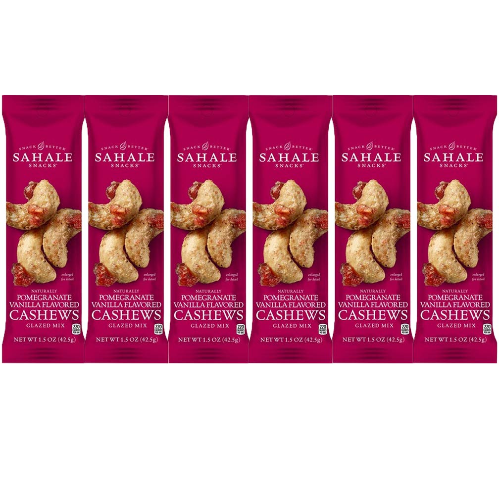 Sahale Snacks Pomegranate Vanilla Flavored Cashews Glazed Mix, 1.5 Ounces (Pack of 6)6