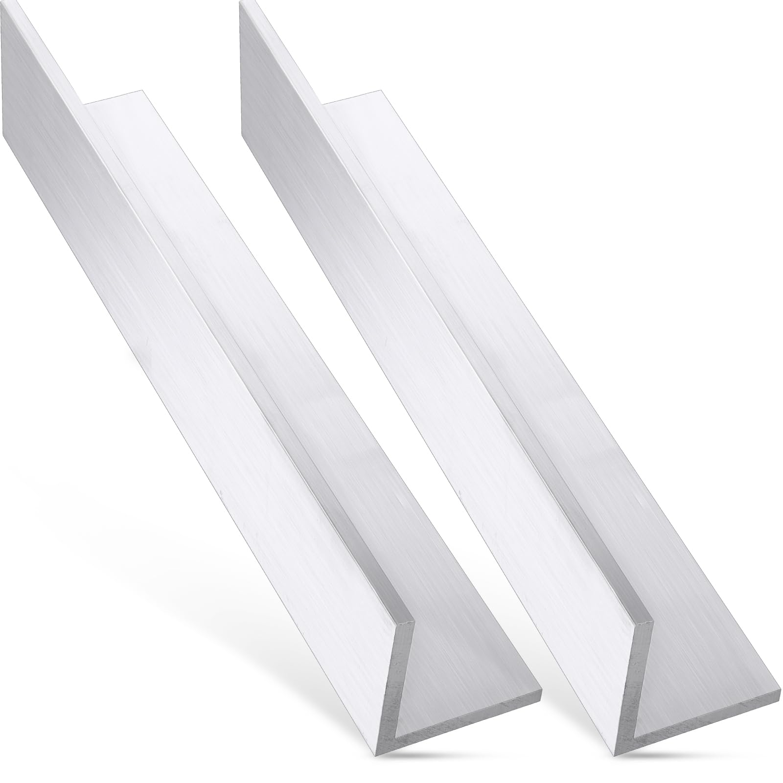 Blulu 2 Pcs 3.15" x 3.15" x 0.24" Aluminum Angle 12" Length Versatile 6063 Aluminum Angle Stock Angle Bar Aluminum Corner Trim 1/4" Thick for DIY Industrial Projects and Structural Solutions