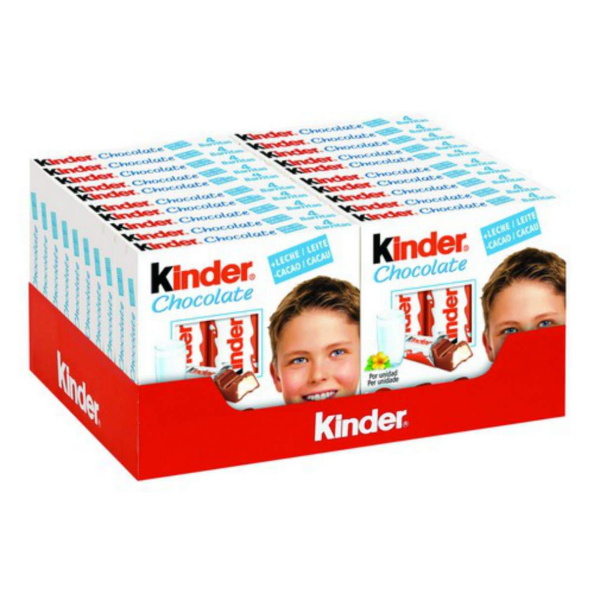 Kinder Chocolate - Milk Chocolate with Creamy Milk Filling - Case 20 x 50g