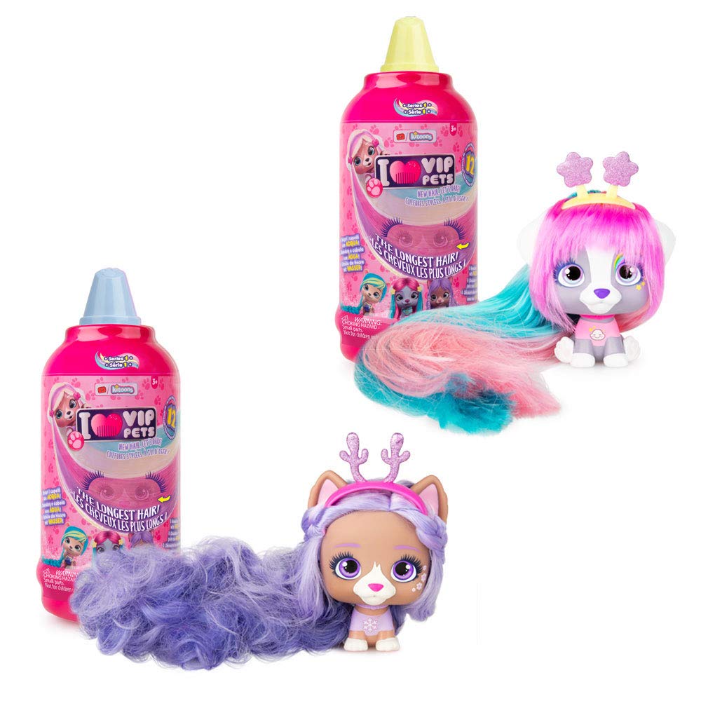 IMC ToysVIP Pets - Surprise Hair Reveal Doll - Series 1 Mousse Bottle - 2 Pack