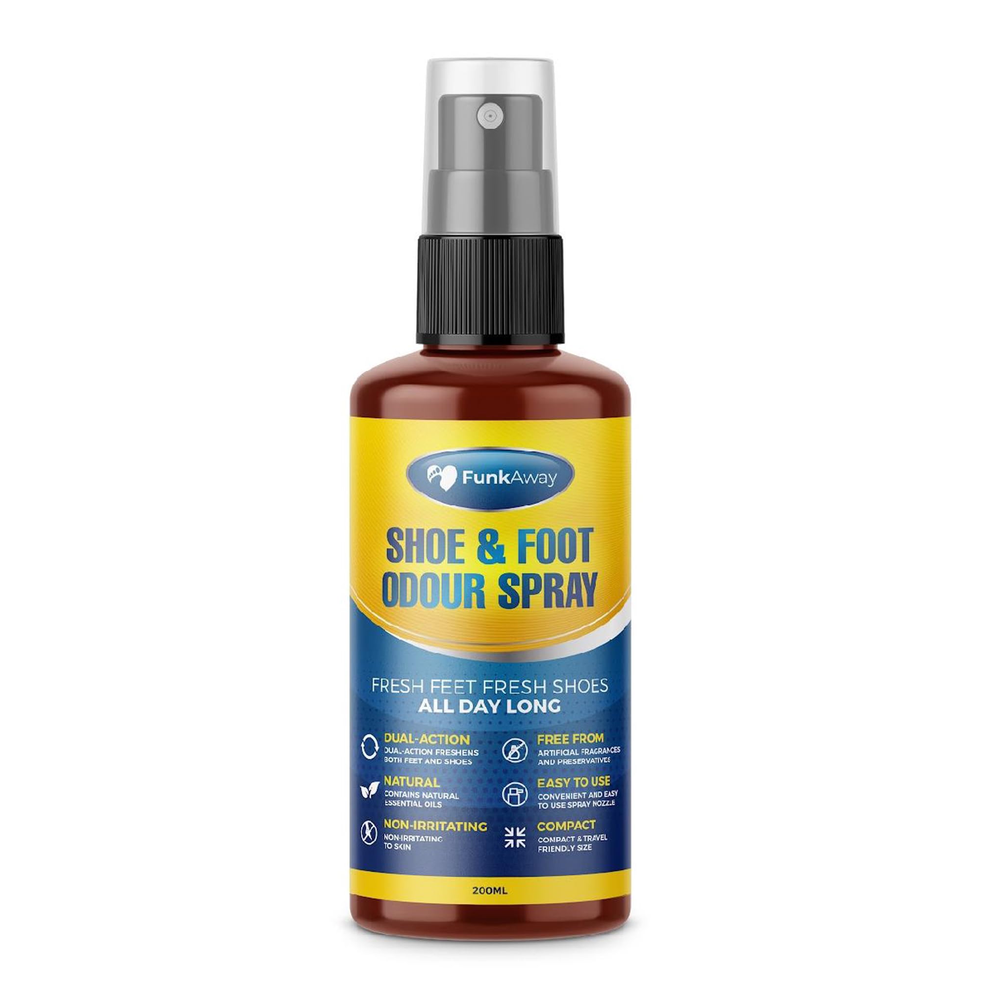 Shoe & Foot Odour Spray | Antibacterial Odor Eliminator For Smelly Feet | 200ml