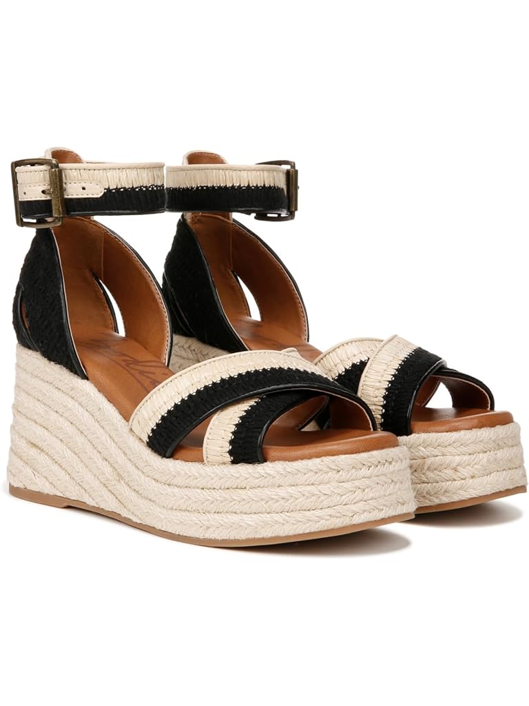 Beige ZODIAC Naomi-Raf Ankle Strap Wedge Sandal