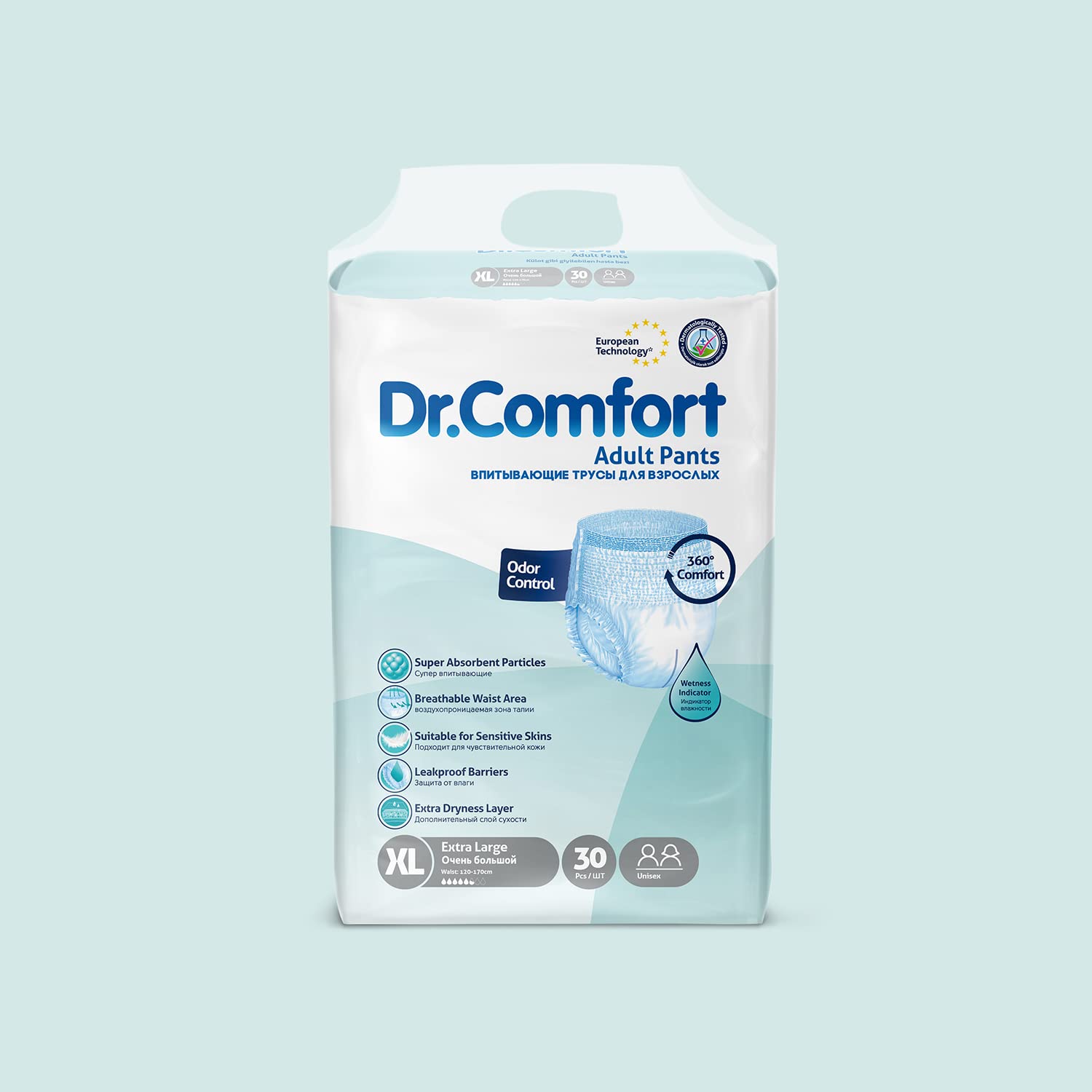 Dr. Comfort Dr Comfort Extra Large Adult Diaper Pants 30 pcs (Waist Size 120-170 cm)