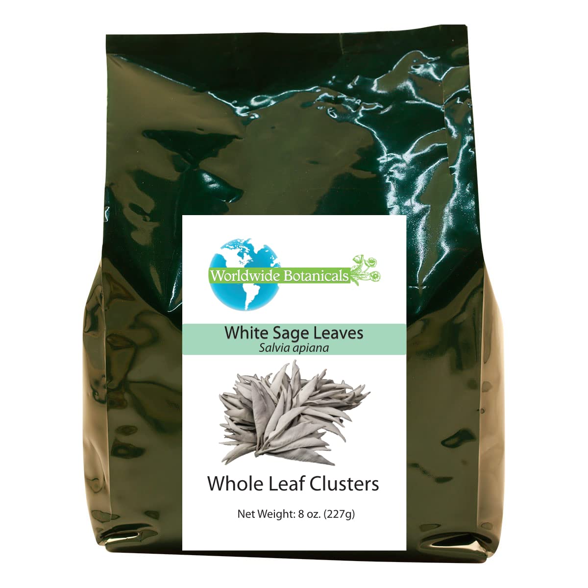 White Sage – 100% Pure California Whole Leaf Clusters – Sustainably Harvested, 8 Ounces