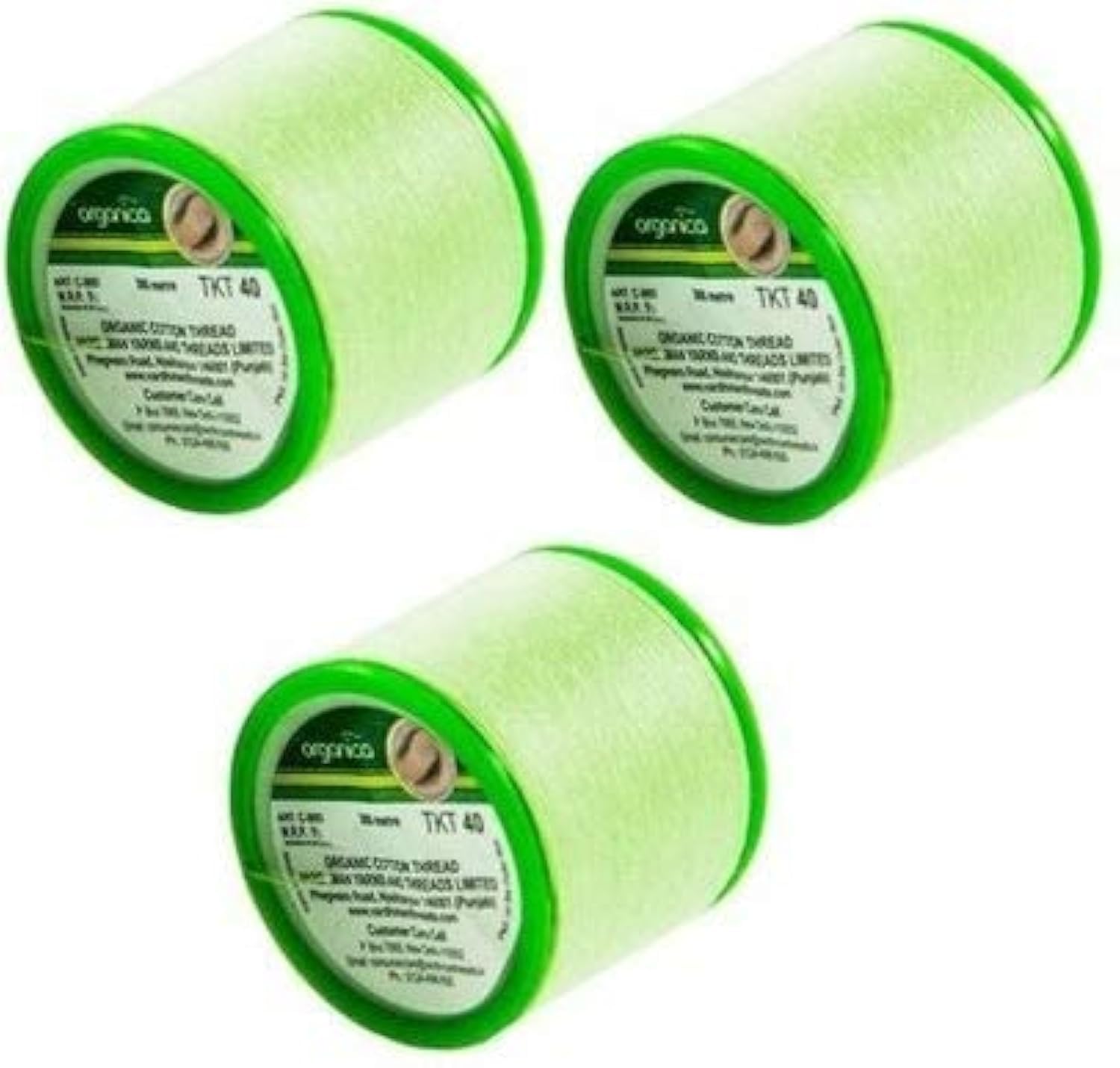 Organica 3 Spool Threading Thread | Cotton Eyebrow Threading Thread | Antibacterial Cotton Threads | Facial Hair Removal