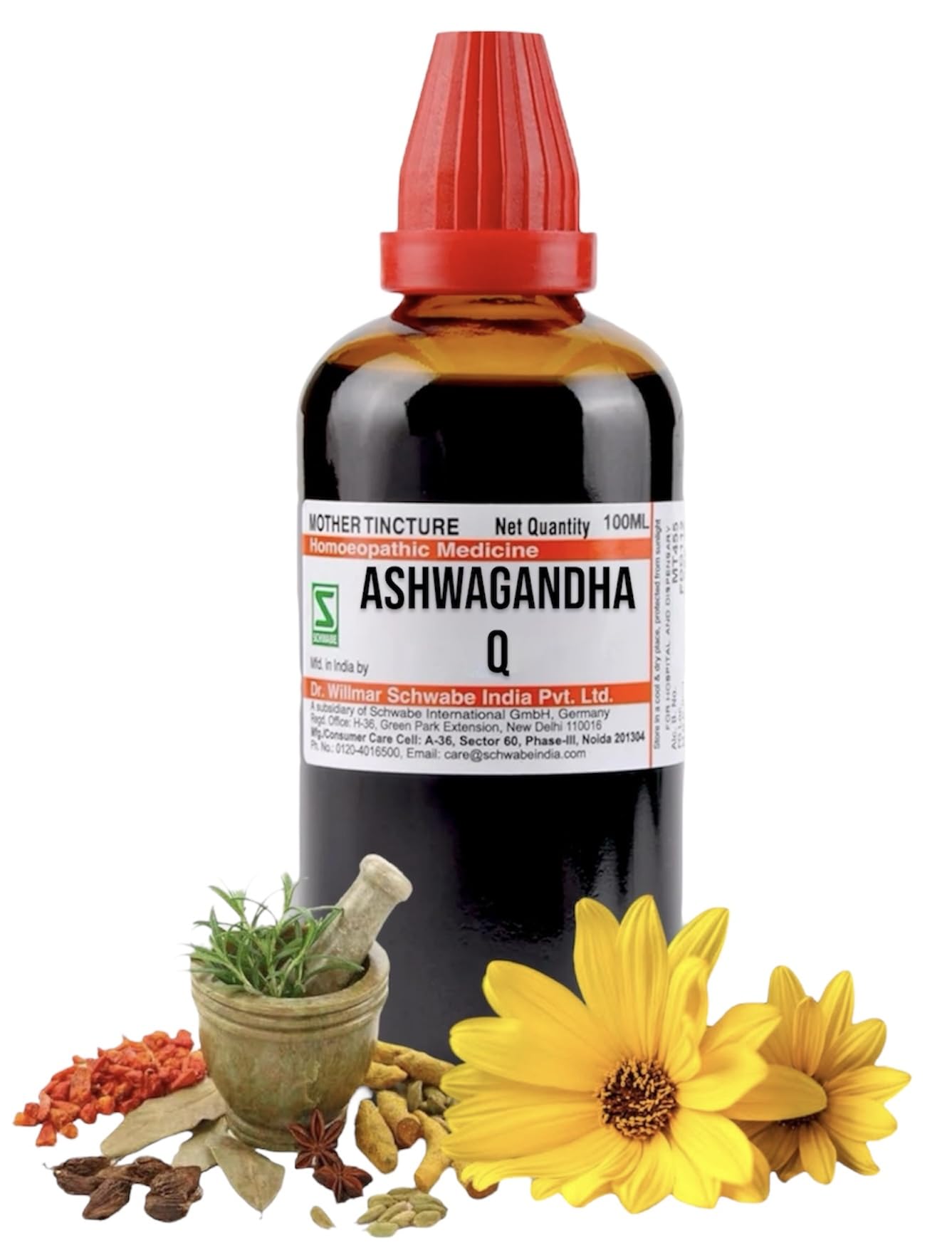 Med-10 Schwabe Ashwagandha Mother Tincture Q (100ml X 2 Bottles)