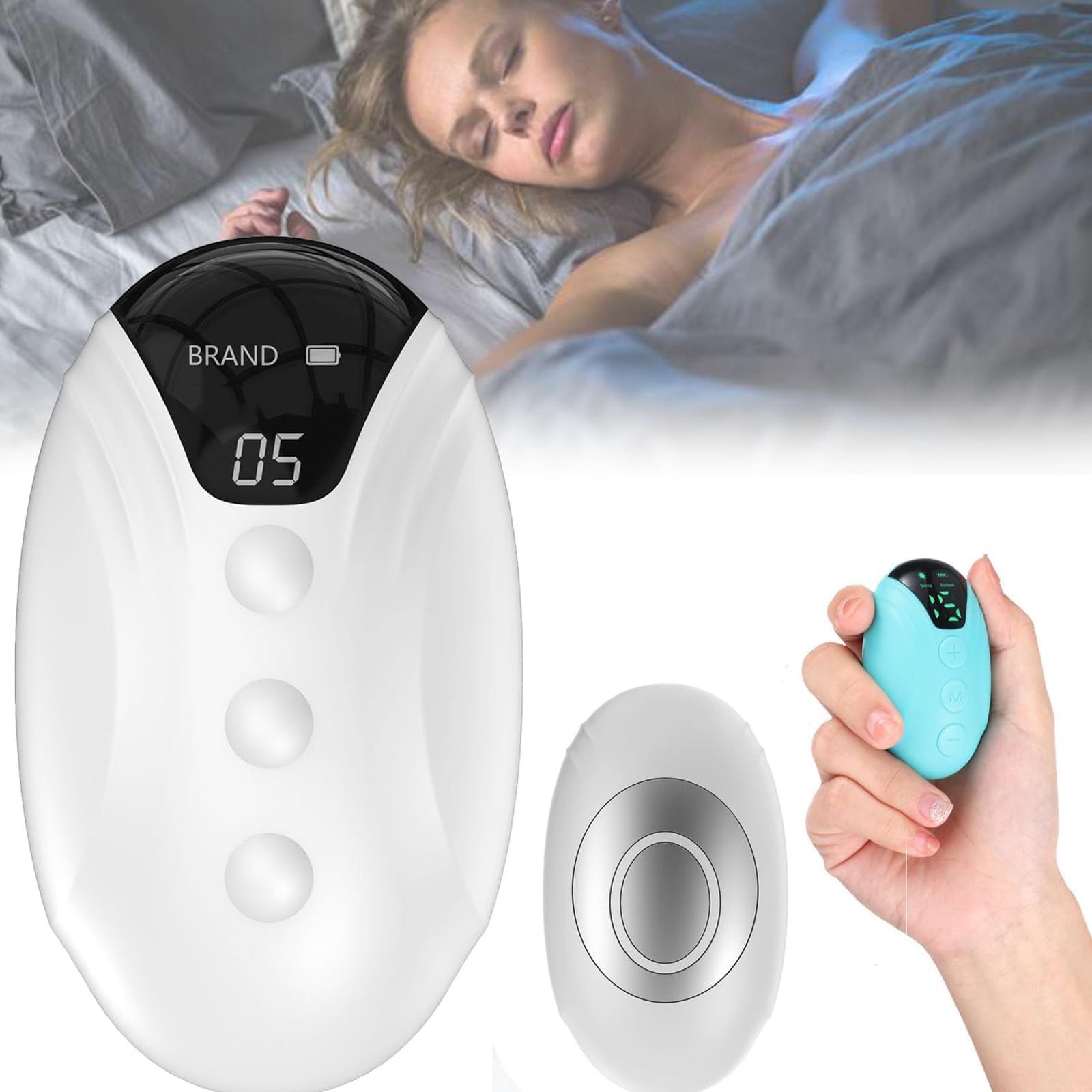 Natural Sleep Aid Device, Handheld Relaxation Device, Best Sleep Aid Device, Hand Held Nighttime Sleep Aid Device, 2024 Control Sleep Aid Device (White)