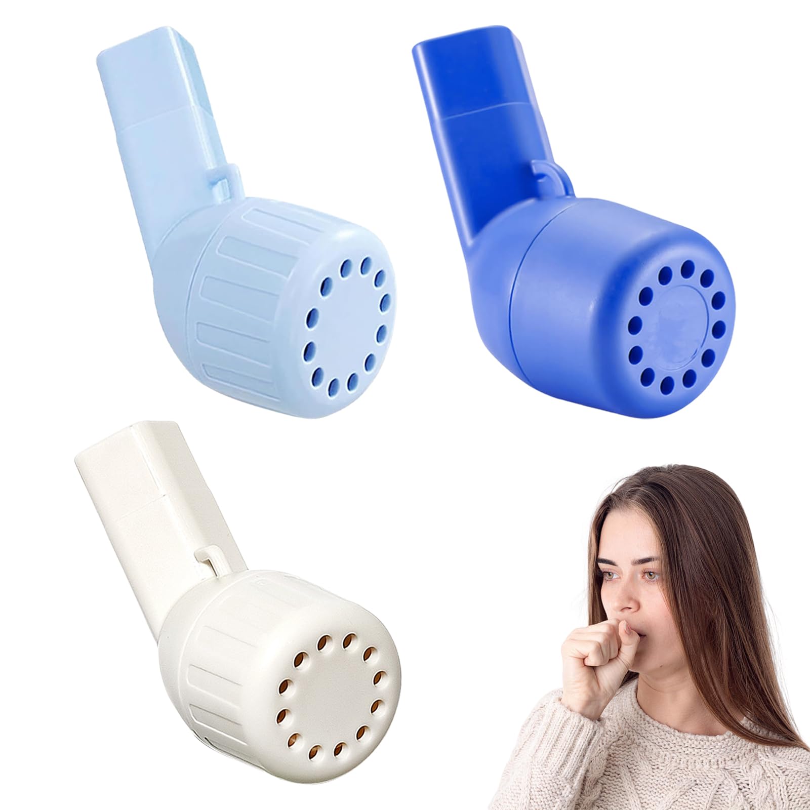 WIYETYBreathing Trainer, Lung Trainer, Natural Slime Removal: Pack of 3 Breathing Device, Original Breathing Trainer, Lung Trainer with Breathing Device, Lung Cleaning for Improves Lung Capacity