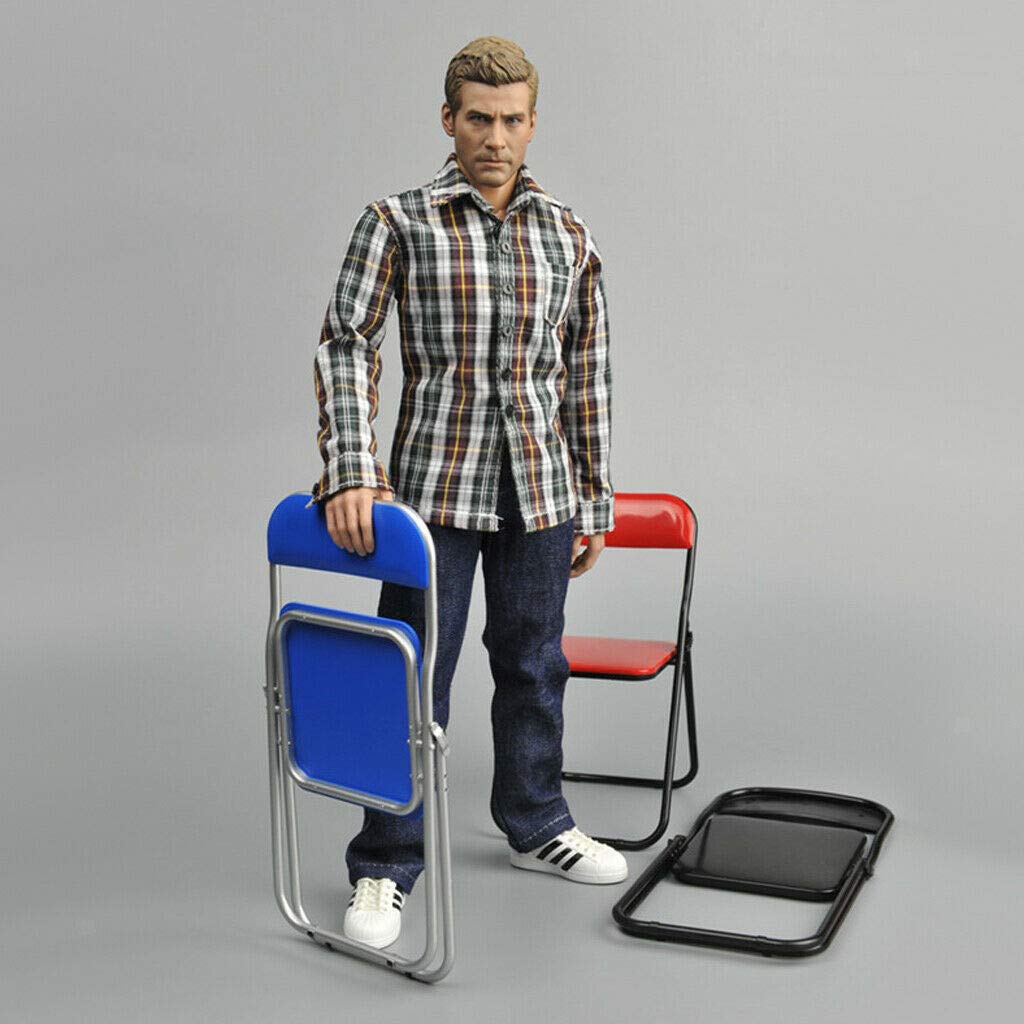 ELECTROPRIME 1/6 Folding Chair for Ultimate Soldier Bbi Dragon 12" Action Figures Red