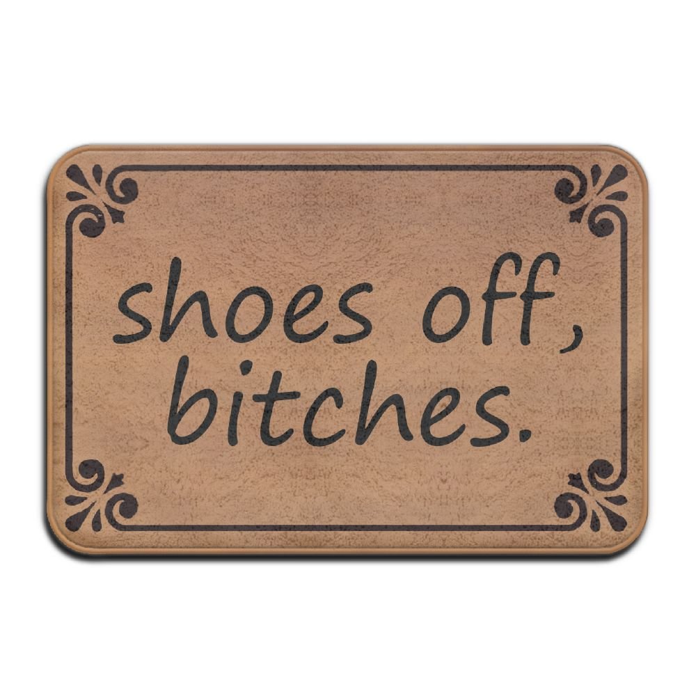 Wuzhiqiang Shoes Off, Bitches. Super Absorbent Anti-Slip Mat,Coral Carpet,Carpet Door Mat,Carpet,Carpet,Door Mat,40x60 Cm