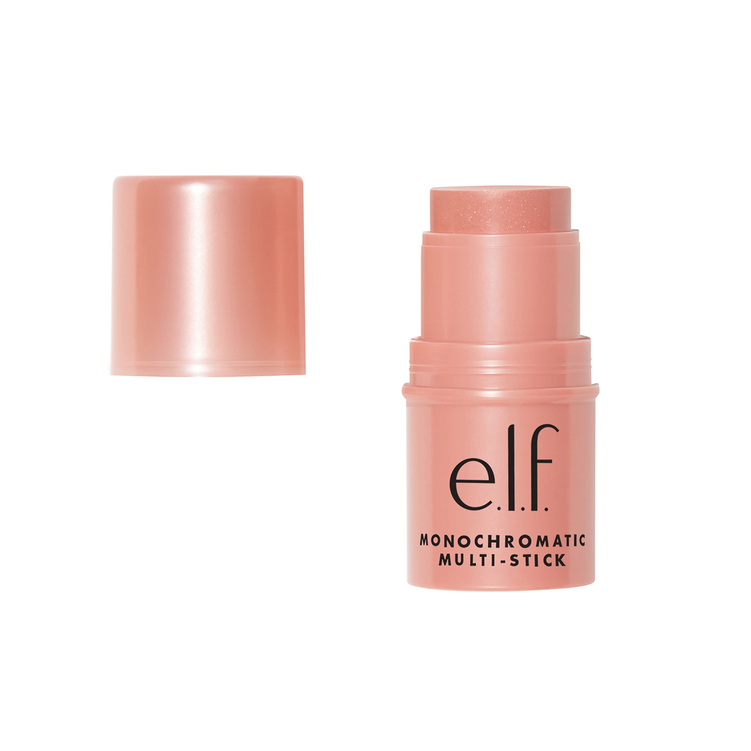 e.l.f.Monochromatic Multi Stick, Luxuriously Creamy & Blendable Colour, For Eyes, Lips & Cheeks, Glistening Peach, 0.17 Oz (5 g)