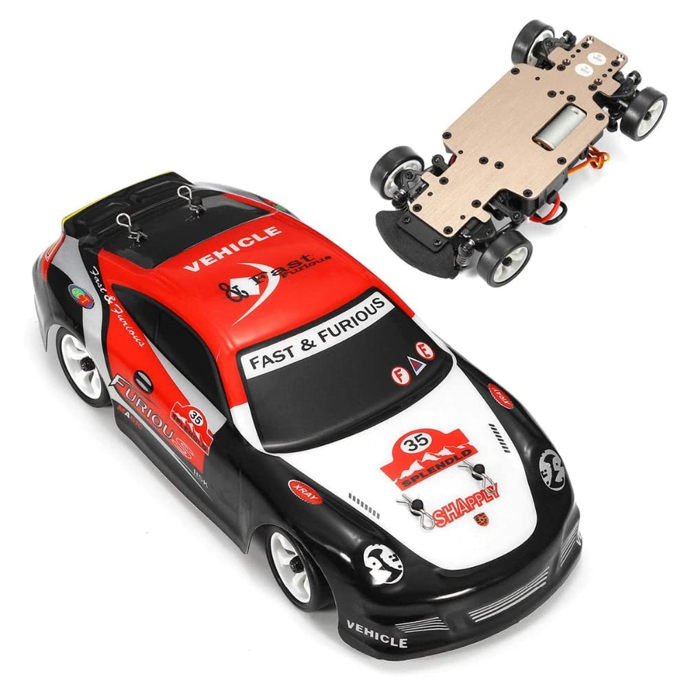 WLTOYS K969 1:28 2.4G 4WD RC Car Alloy Brushed Remote Control Racing Crawler RTR Drifting Toys Models Toys for Kids (K969 1B)