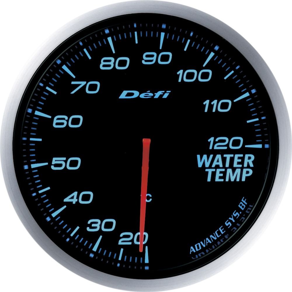 Defi DF10503 Advance BF Water Temperature Gauge, Blue, 60mm