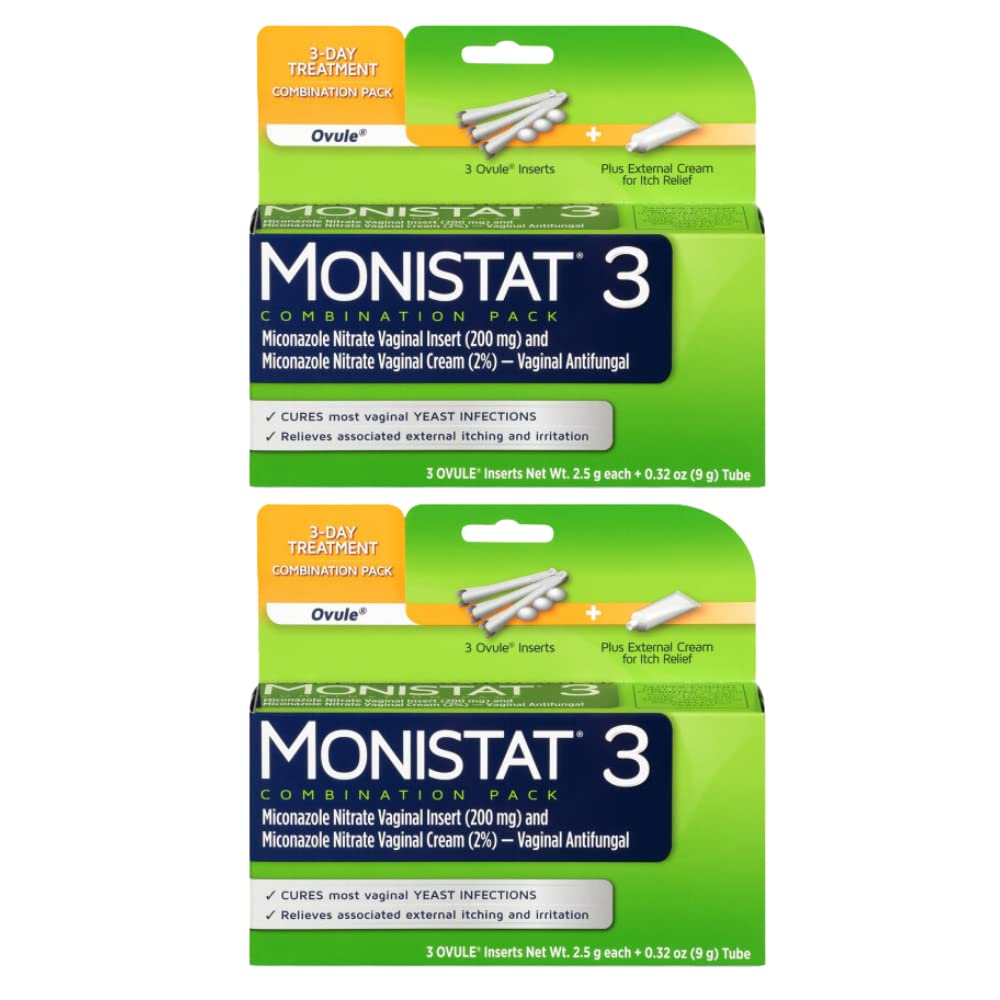 Monistat3 Vaginal Antifungal Combination Pack - 3 Each, Pack of 2