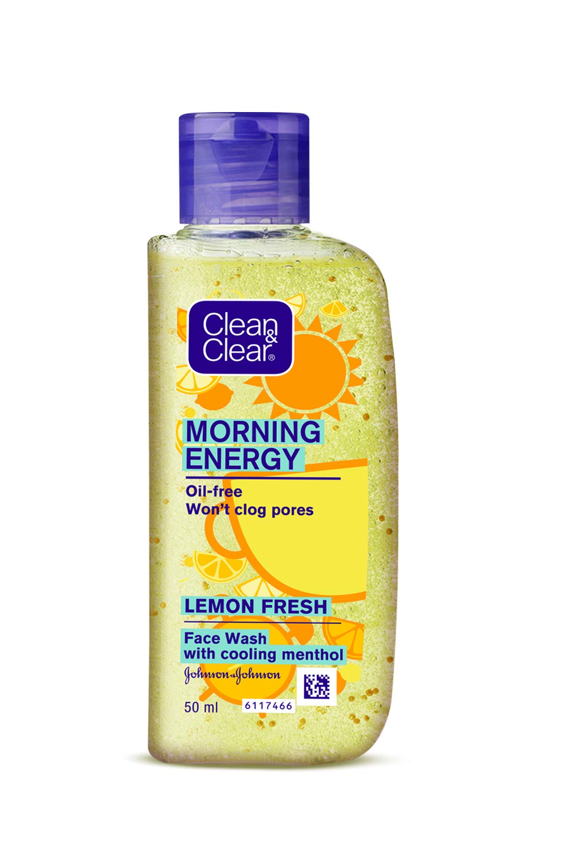 Clean & Clear Morning Energy Lemon Fresh Face Wash, Yellow, 50 ml