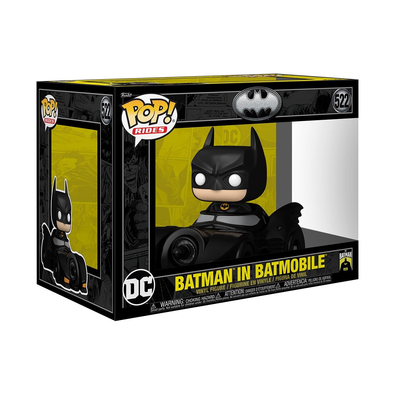 Funko Pop! Rides Deluxe: BM 85th - Batman With Batmobi - Batman 1989 - Collectable Vinyl Figure - Gift Idea - Official Merchandise - Toys for Kids & Adults - Movies Fans - Model Figure for Collectors