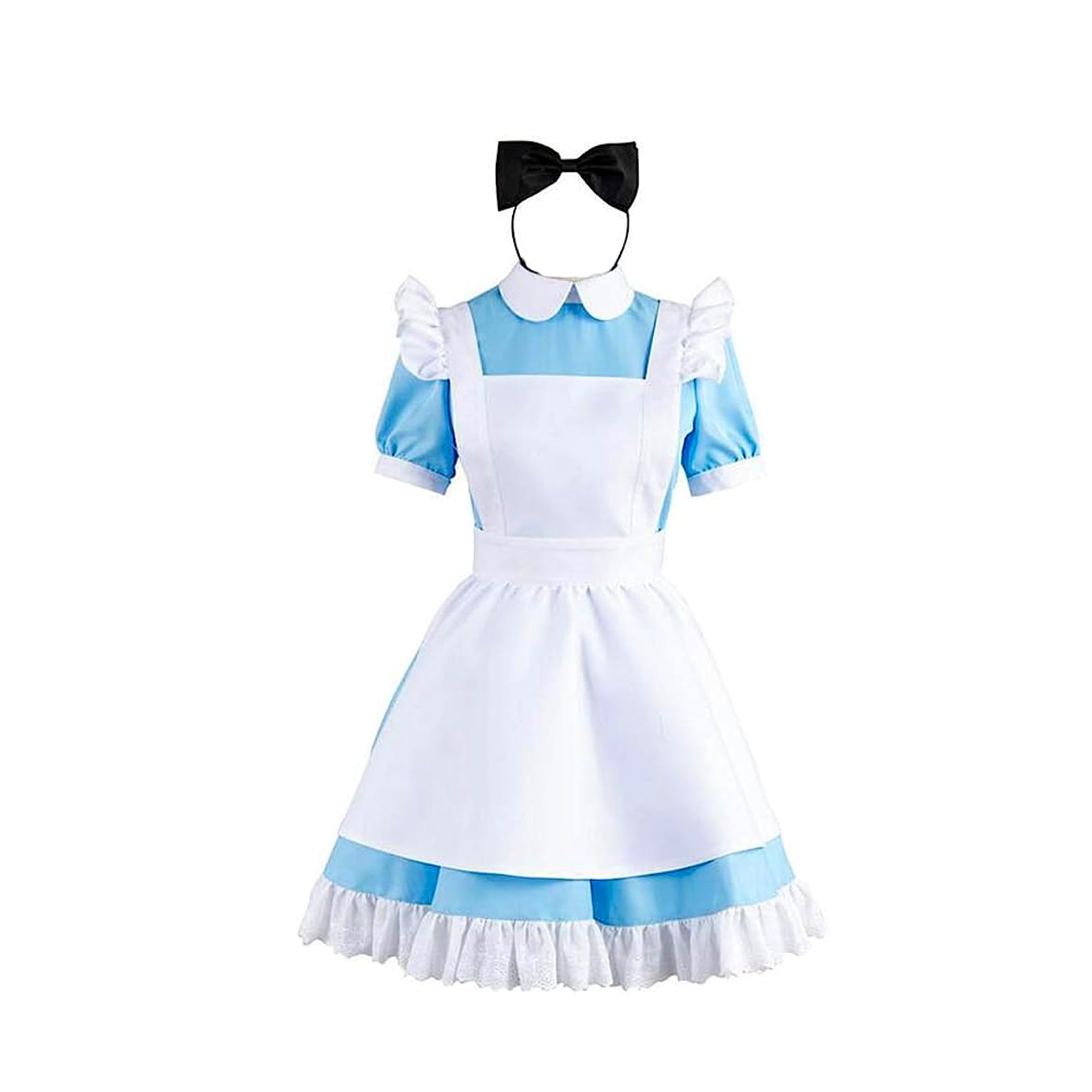 BrainGiggles Alice in Wonderland Dress for Girls, Classic Blue Dress with Apron & Headband | Perfect for Halloween, Cosplay & World Book Day Costume