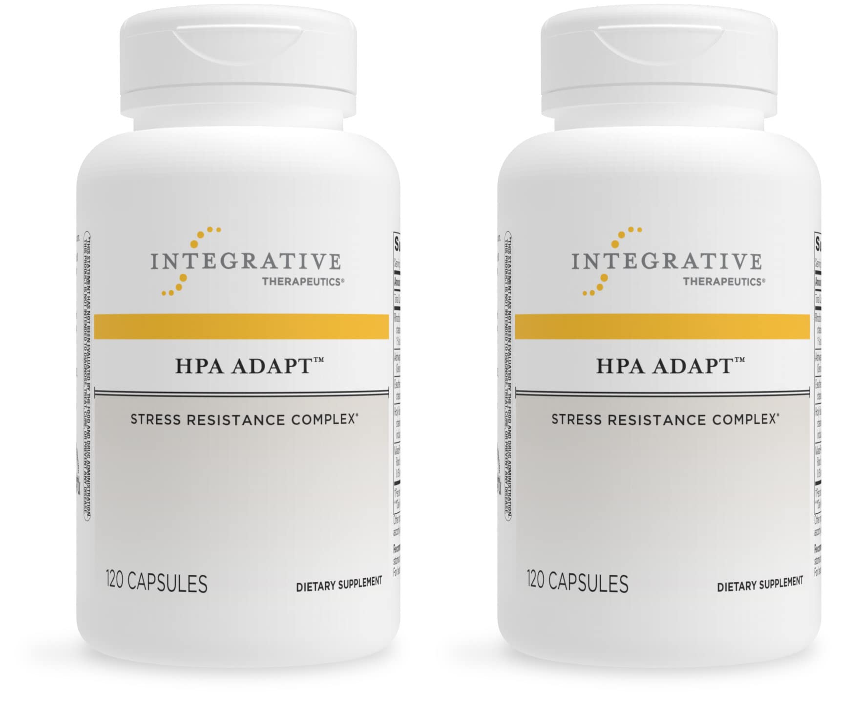 Integrative Therapeutics HPA Adapt - Supports Healthy Stress Response* - with Ashwagandha, Maca, Holy Basil & Rhodiola - Gluten Free - Soy Free - 120 Vegan Capsules - 2 Pack