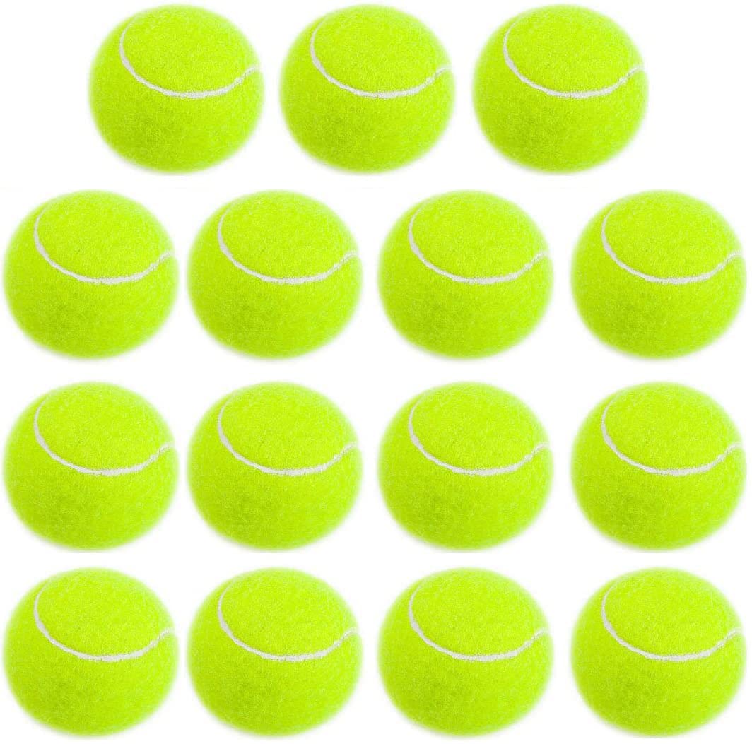 Smartlife15 Practice Tennis Balls, Pressureless Training Exercise Tennis Balls, Soft Rubber Tennis Balls Children Beginners Pet, Pack of 15