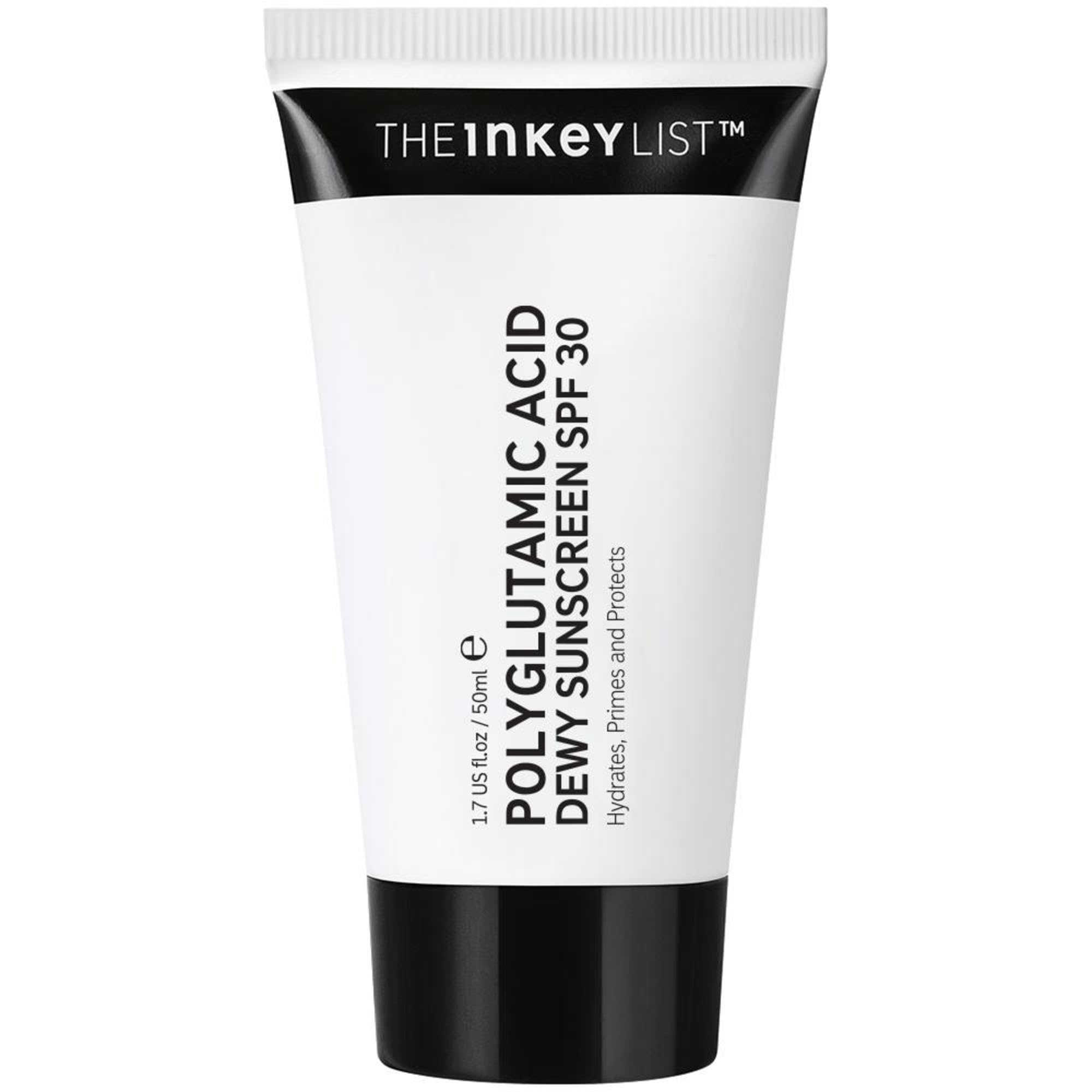 The INKEY List Dewy Sunscreen SPF 30, Lightweight and Non-Greasy Sunscreen Formula with Polyglutamic Acid, Glycerin and Squalane for Smooth Finish, 1.69 oz