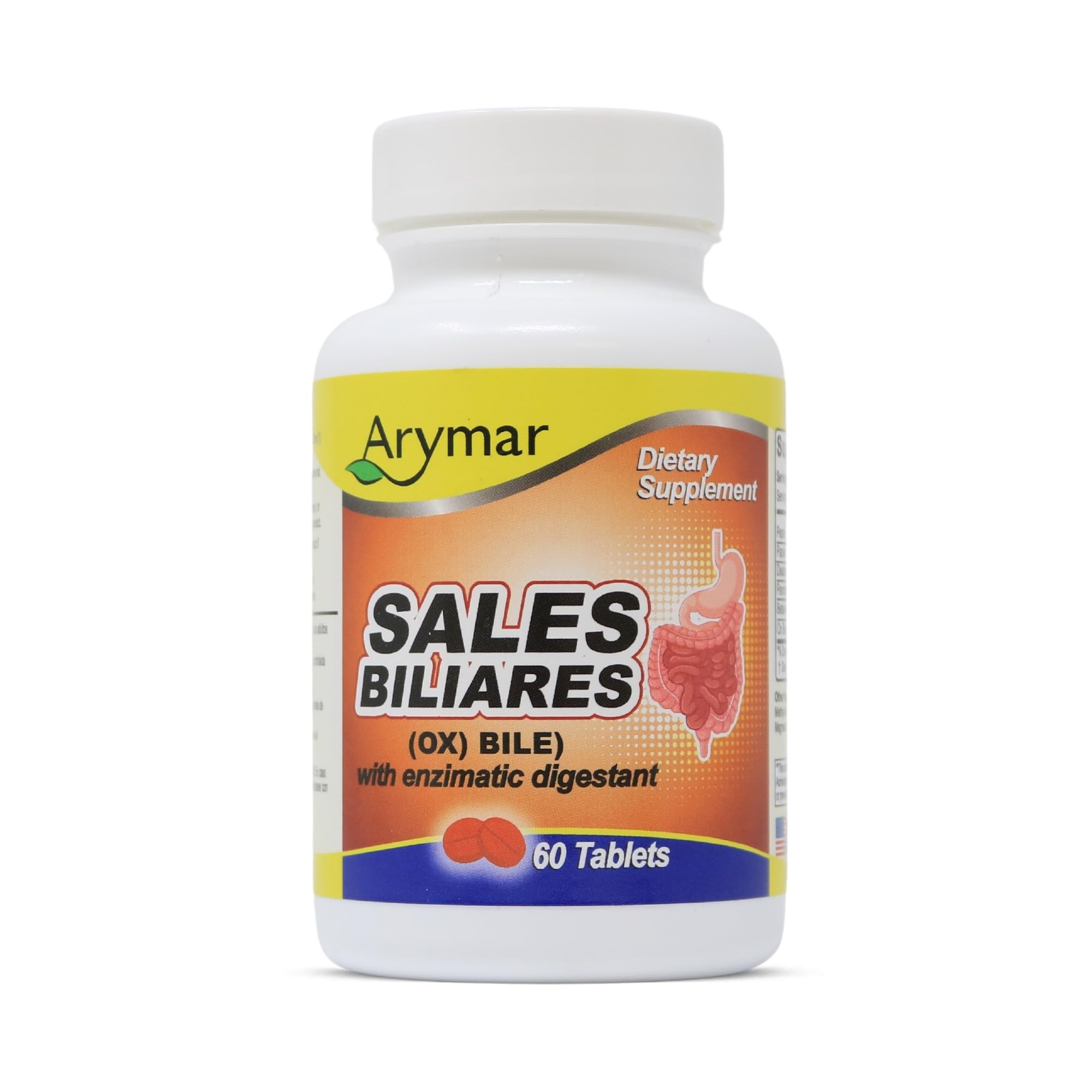 Arymar Sales Biliares Ox Bile with Digestive Enyzmes 60 Tabs